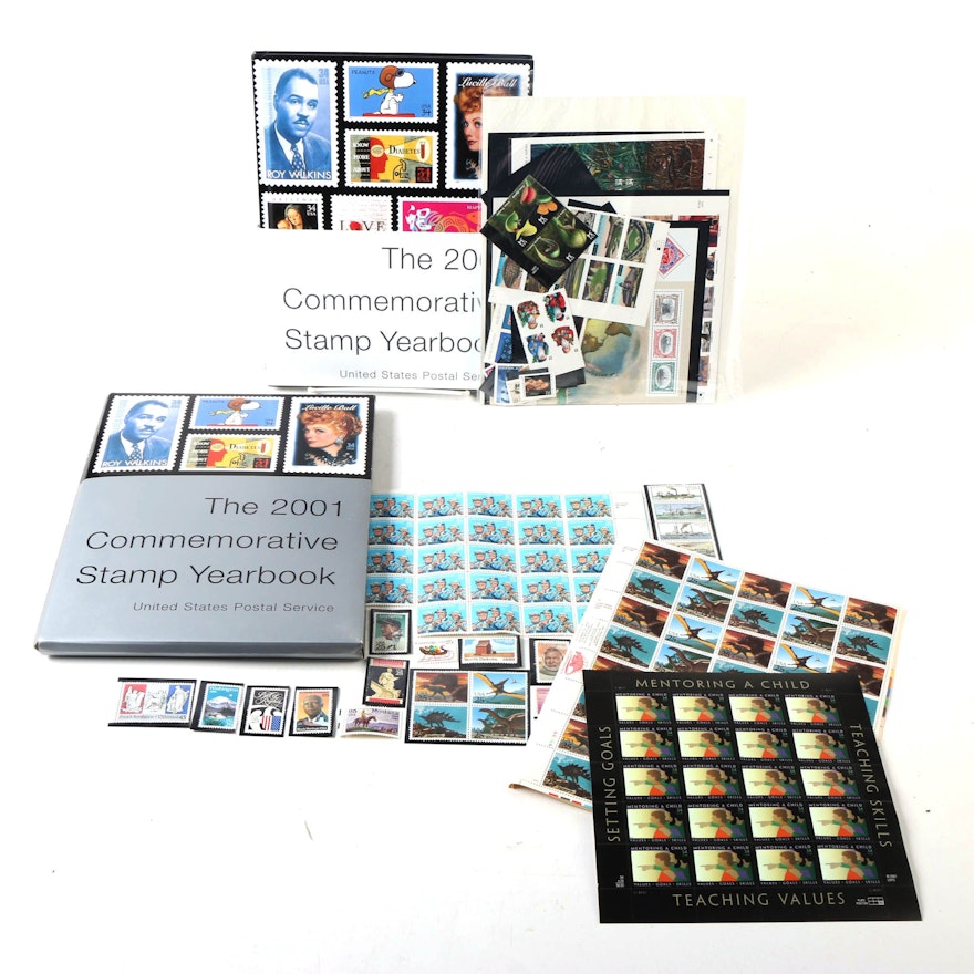 United States Postage Stamp Album and Postage Stamps