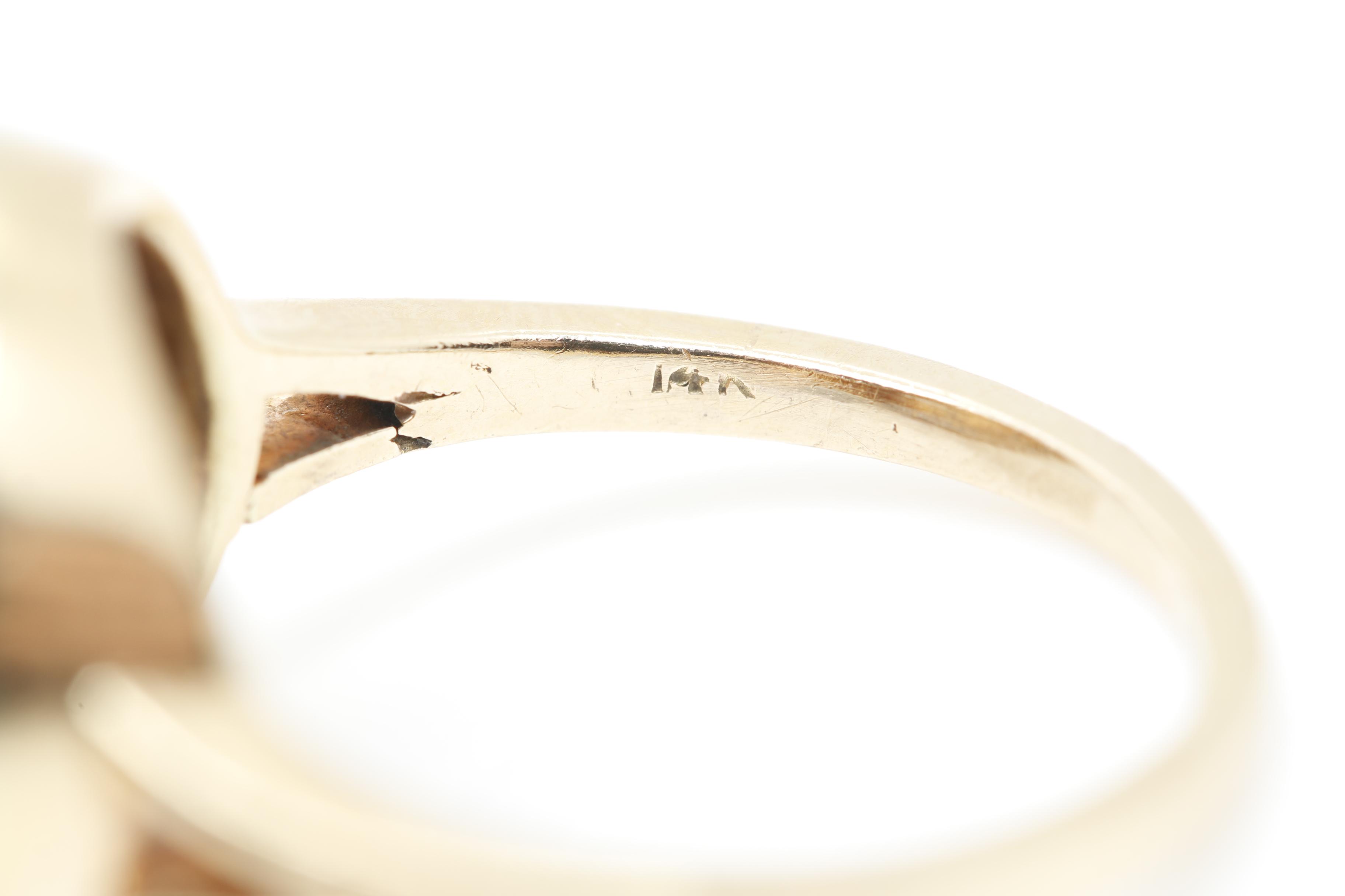 14K Yellow Gold Diamond and Ruby Ring