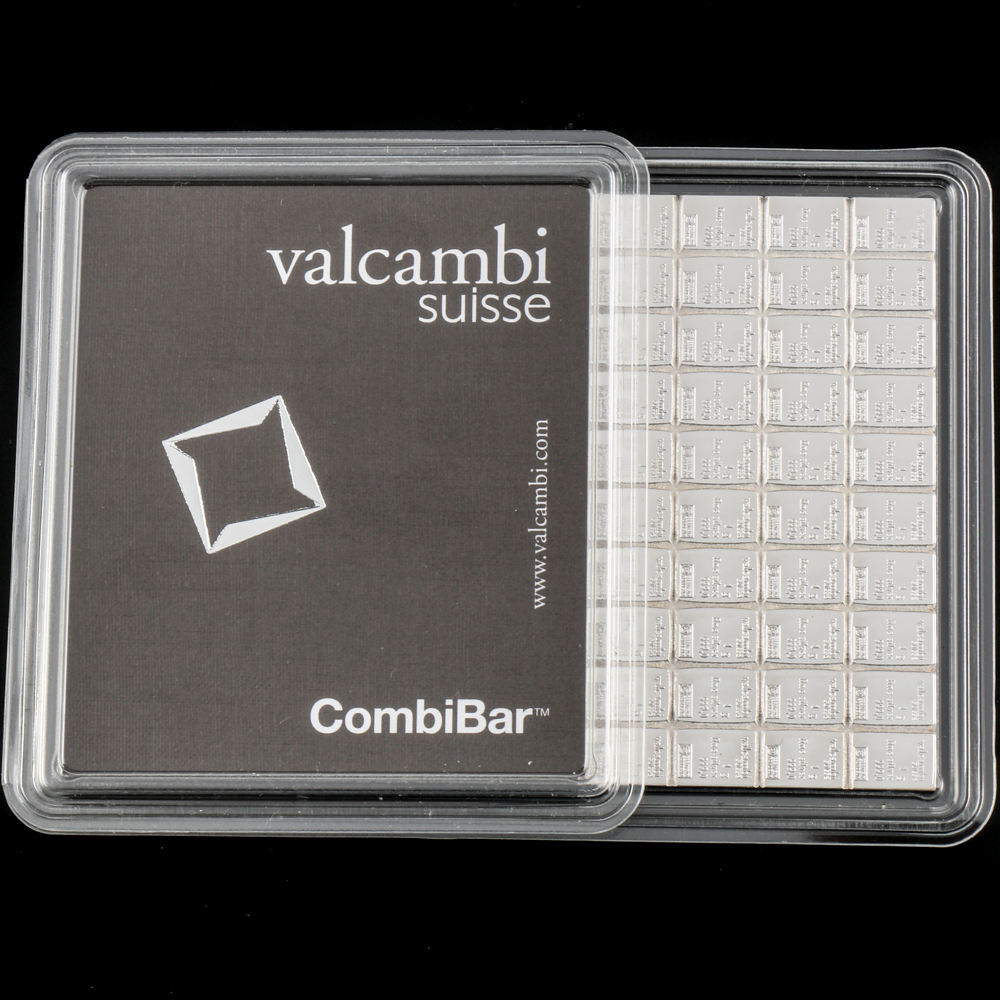 Valcambi Suisse 100 1-Gram 999 Silver Bars Ingots