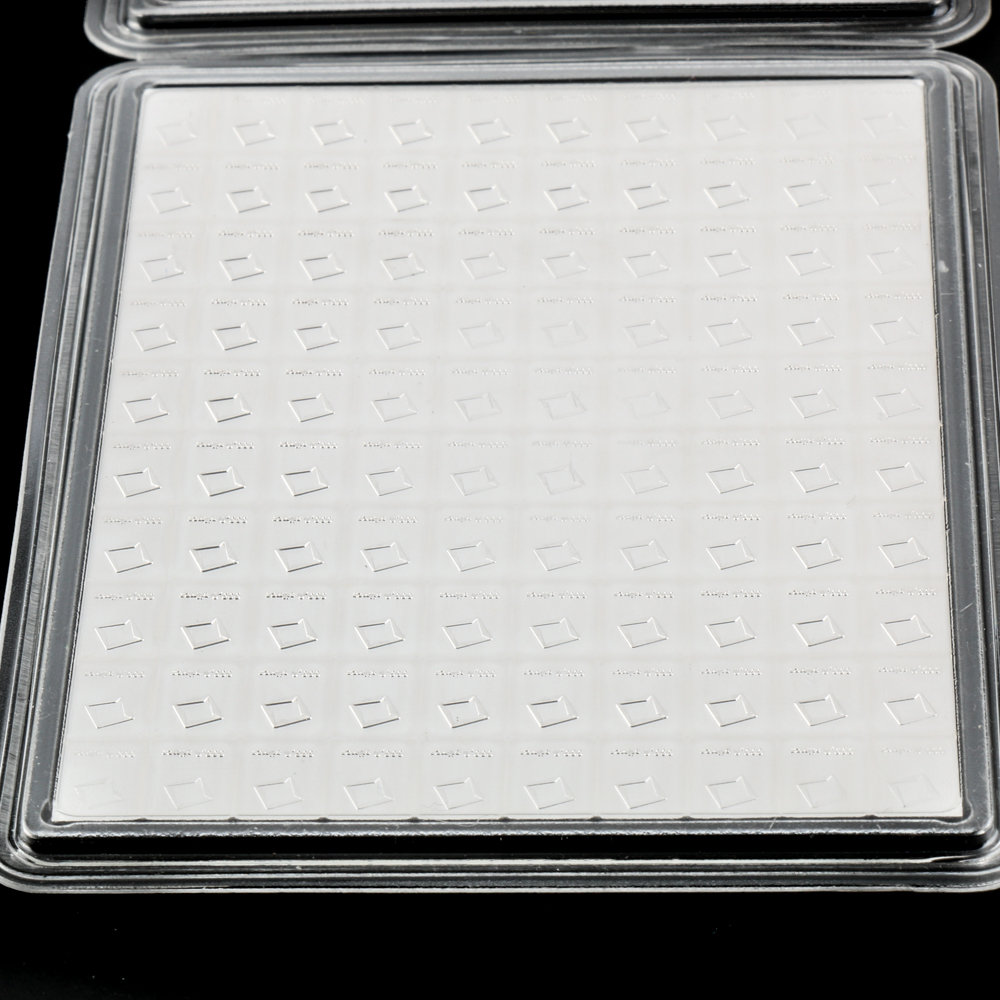 Valcambi Suisse 100 1-Gram 999 Silver Bars Ingots