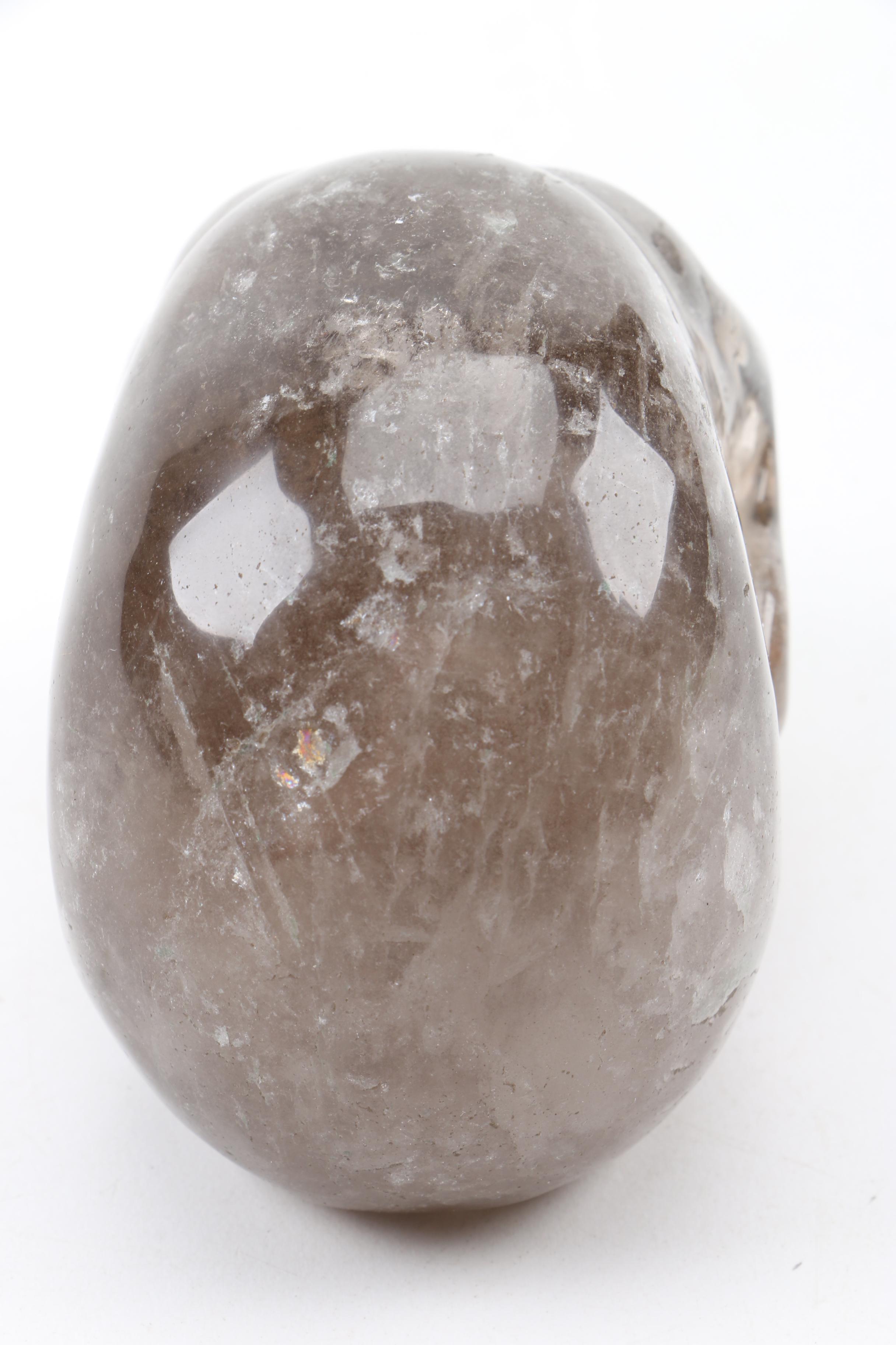 Carved Smoky Quartz Skull