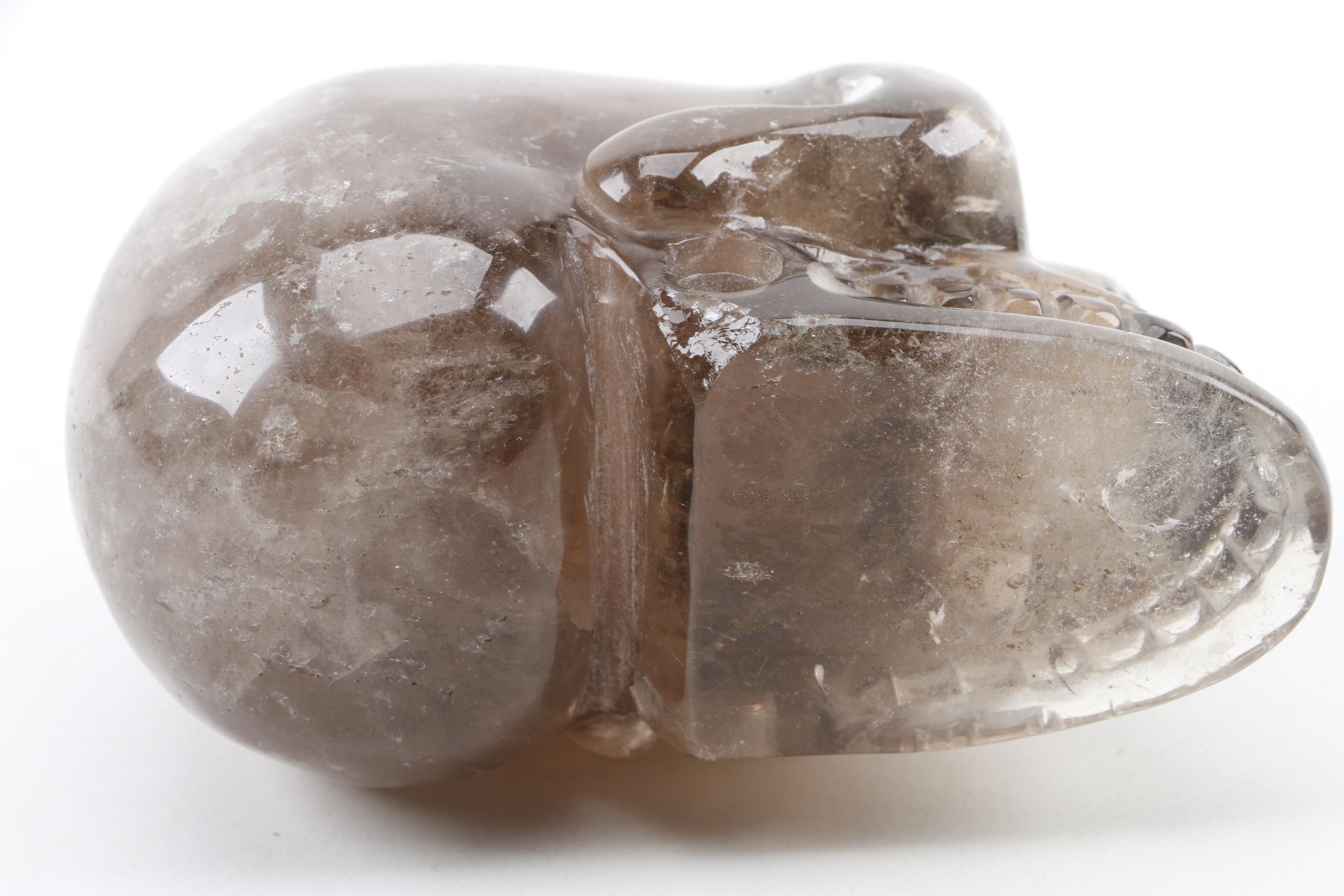 Carved Smoky Quartz Skull
