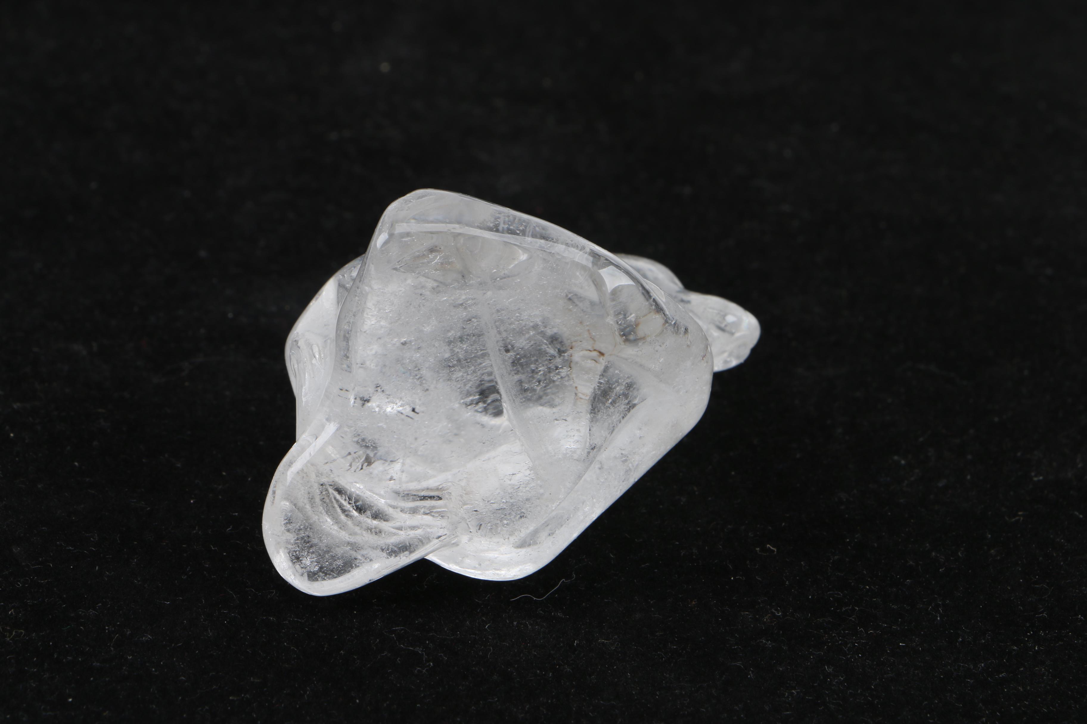 Carved Quartz Bear Figurine