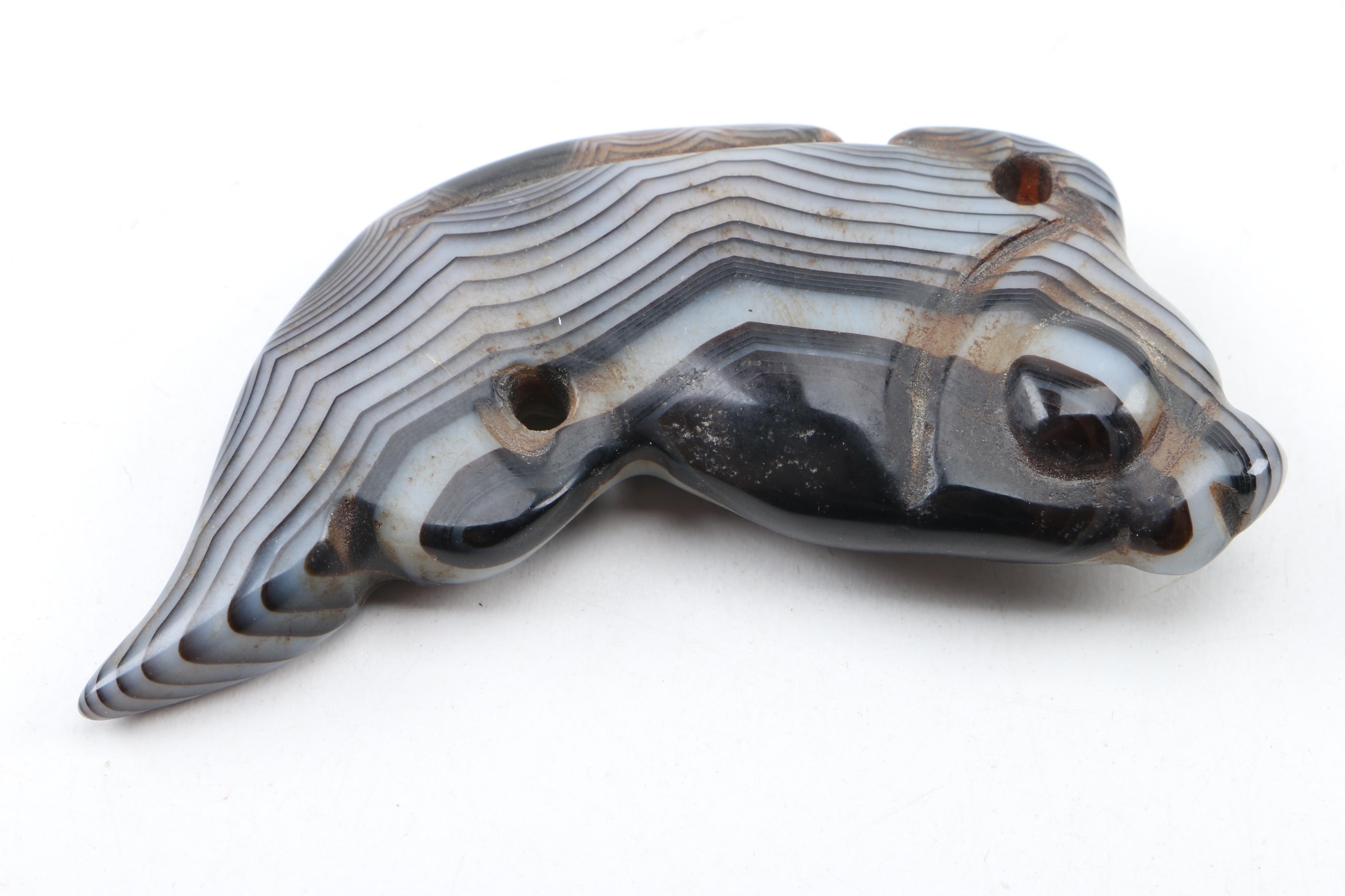 Carved Banded Agate Figurines