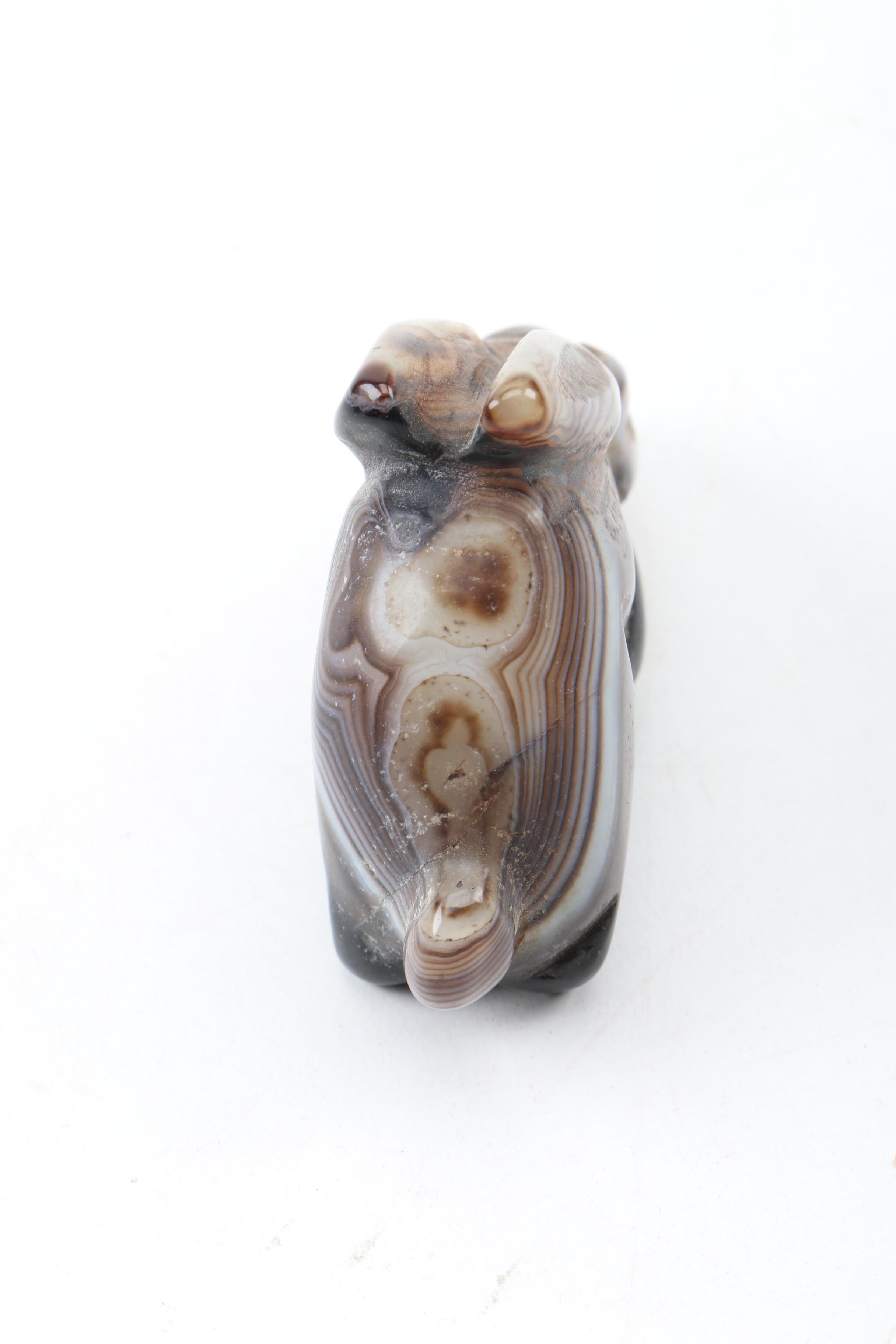 Carved Banded Agate Figurines