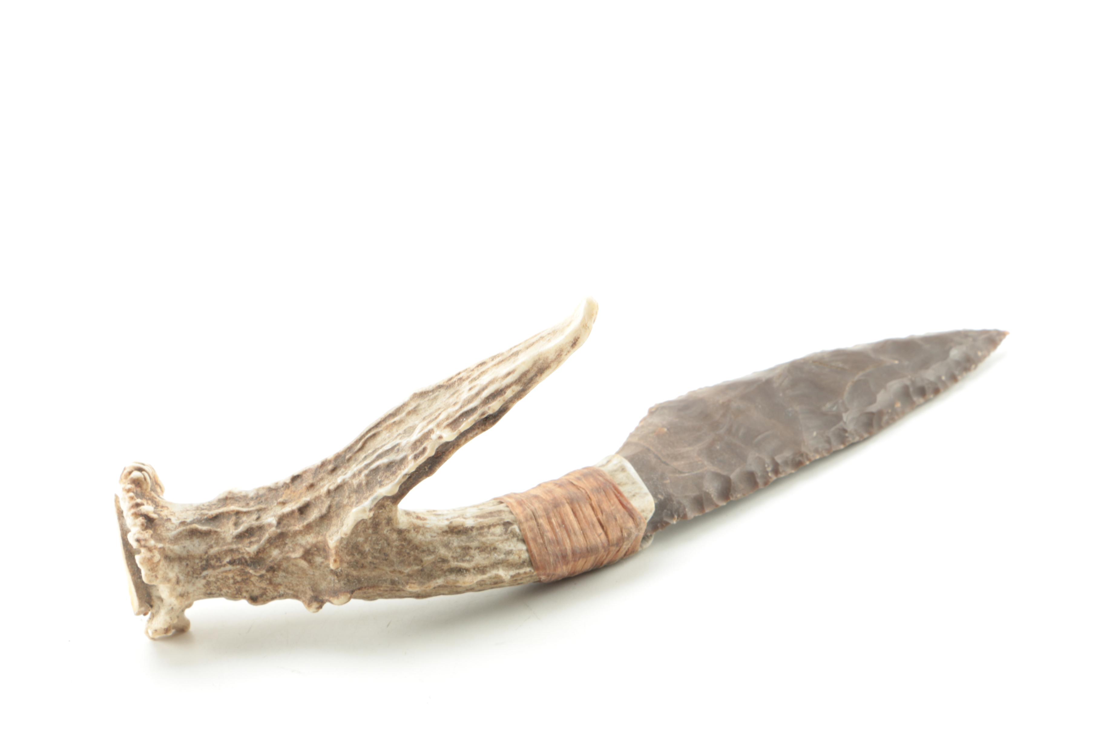 Antler and Chert Point Knife
