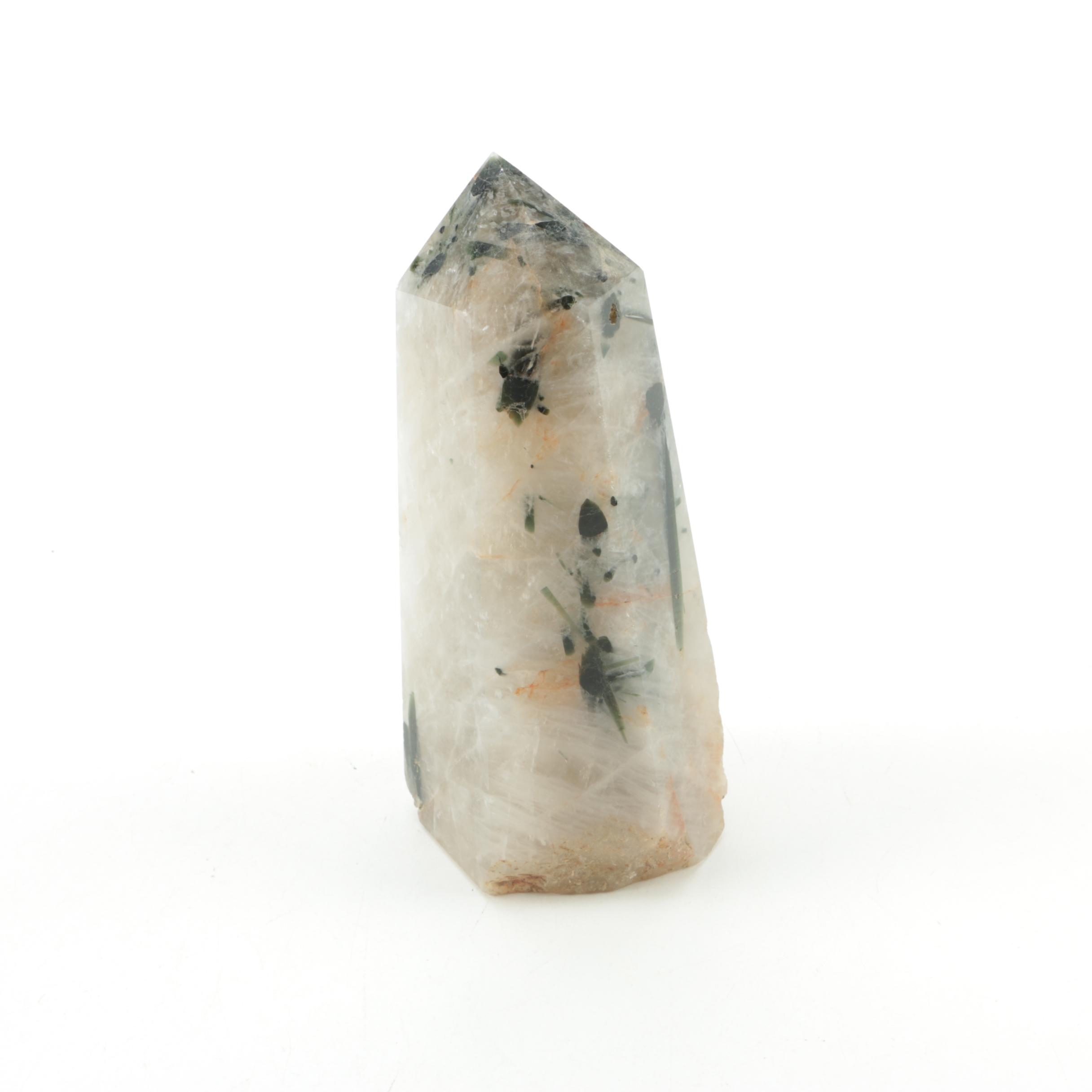 Tourmalinated Quartz Obelisk