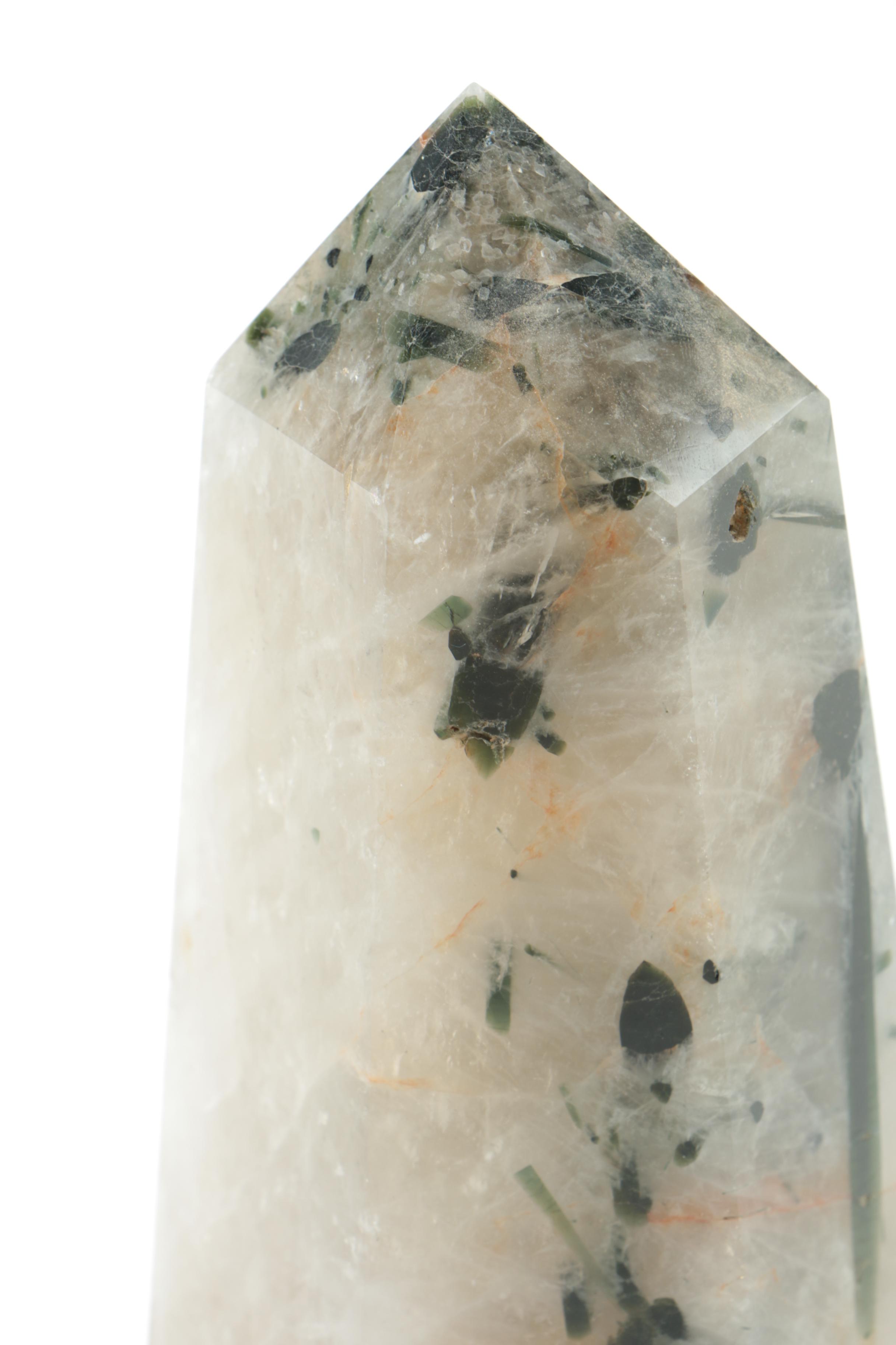 Tourmalinated Quartz Obelisk