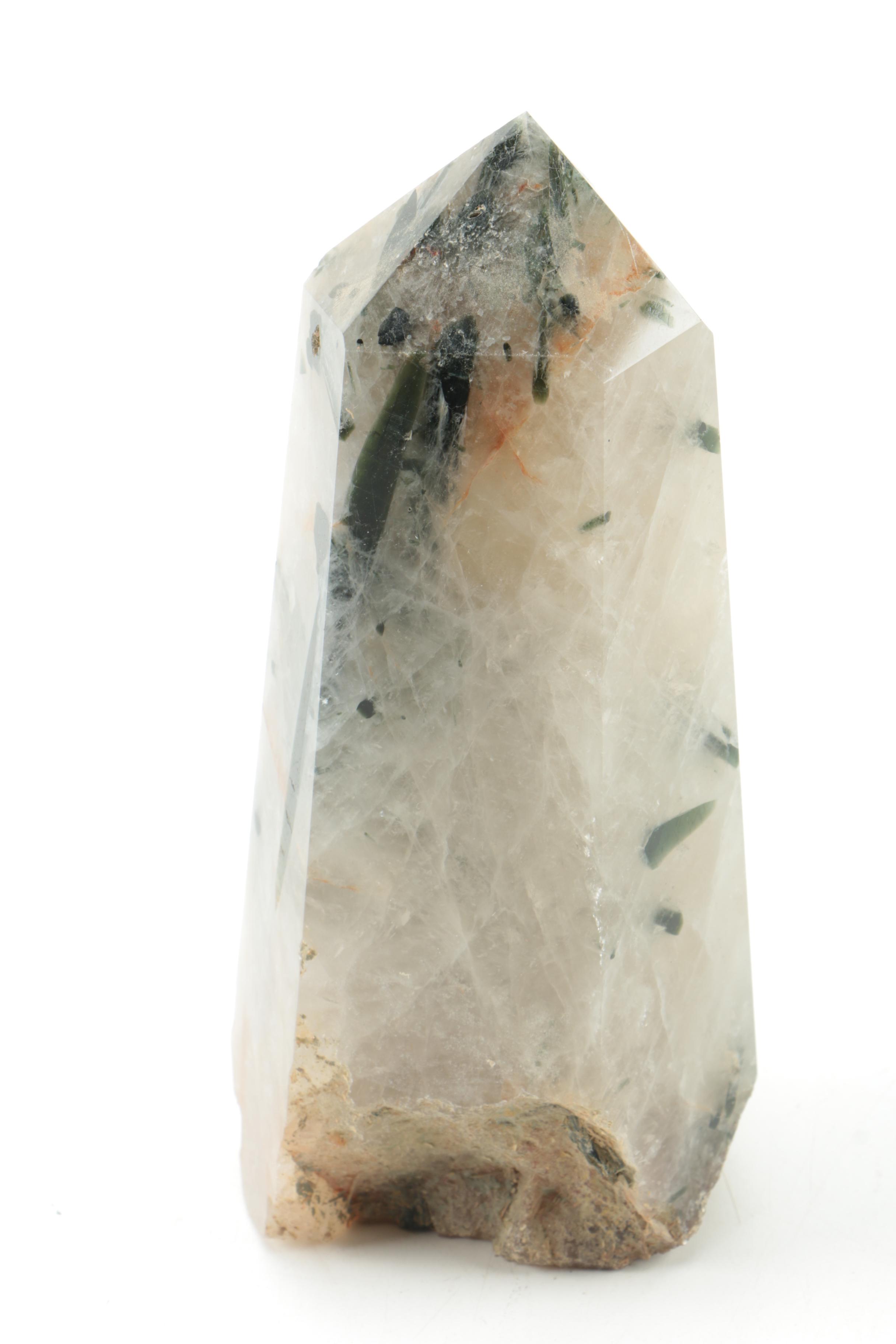 Tourmalinated Quartz Obelisk
