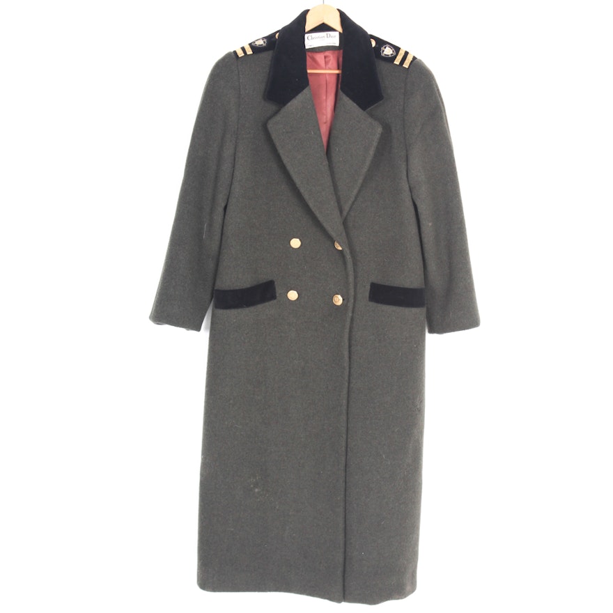 Women's Christian Dior Military Style Coat