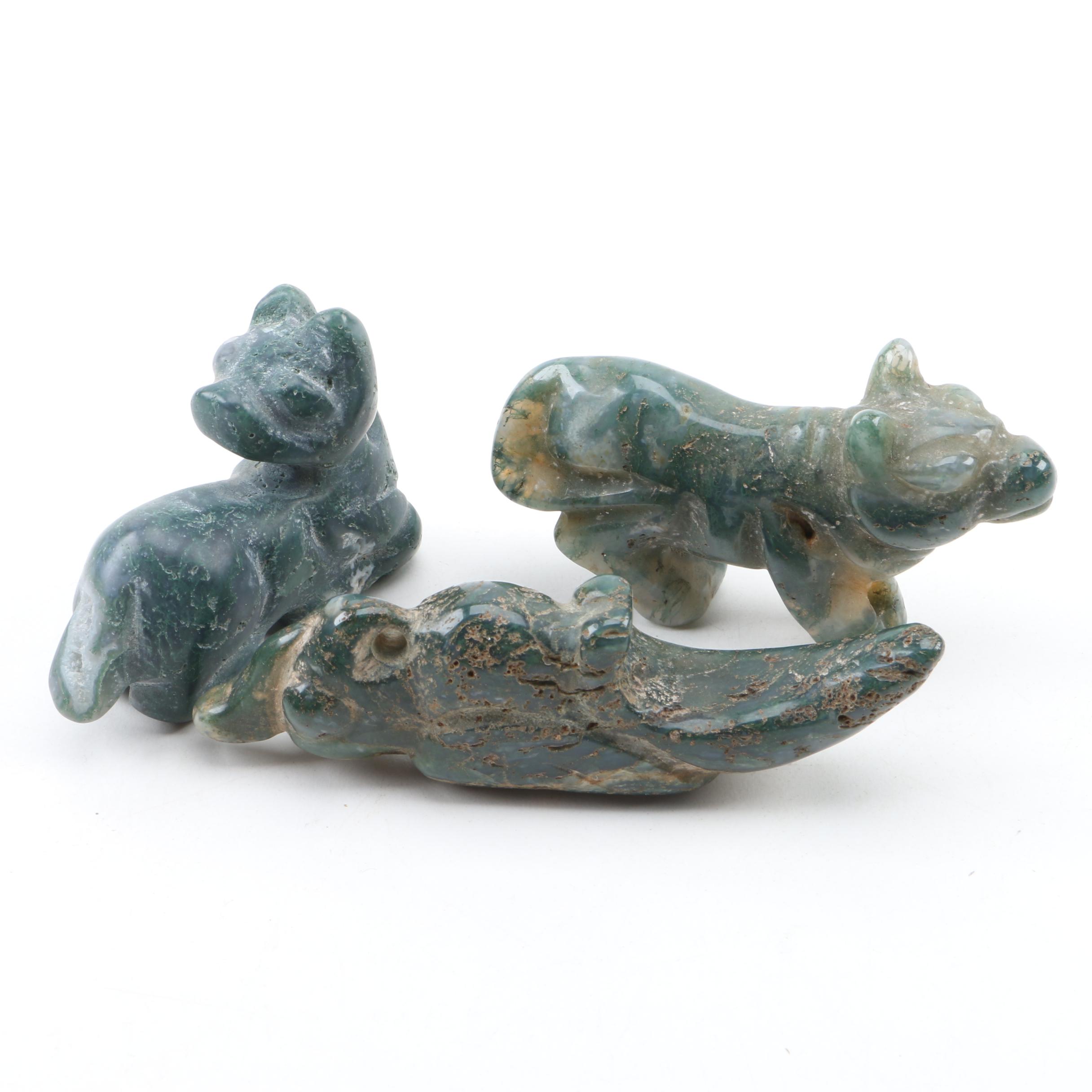 Carved Agate Figurines