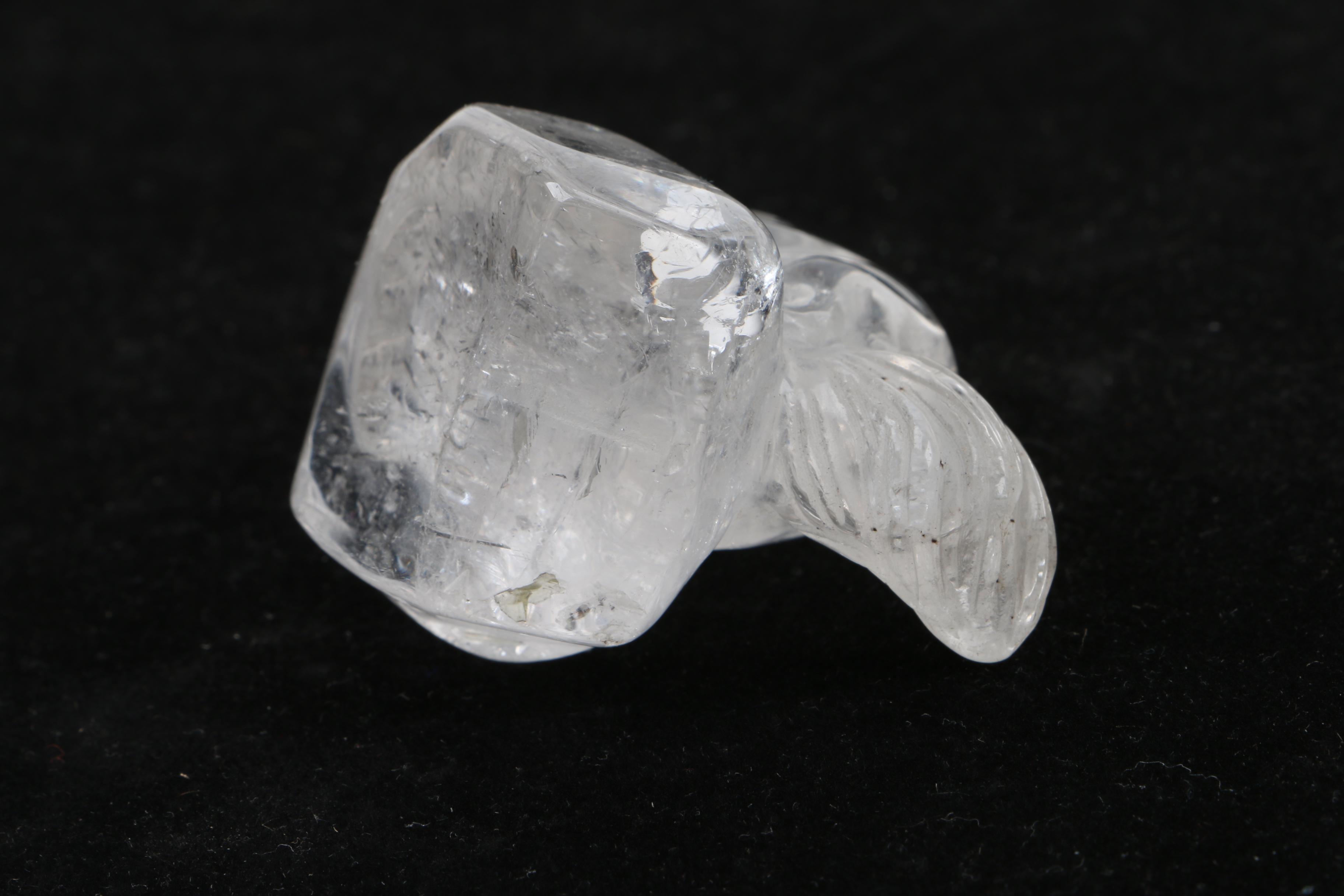 Carved Quartz Squirrel Figurine