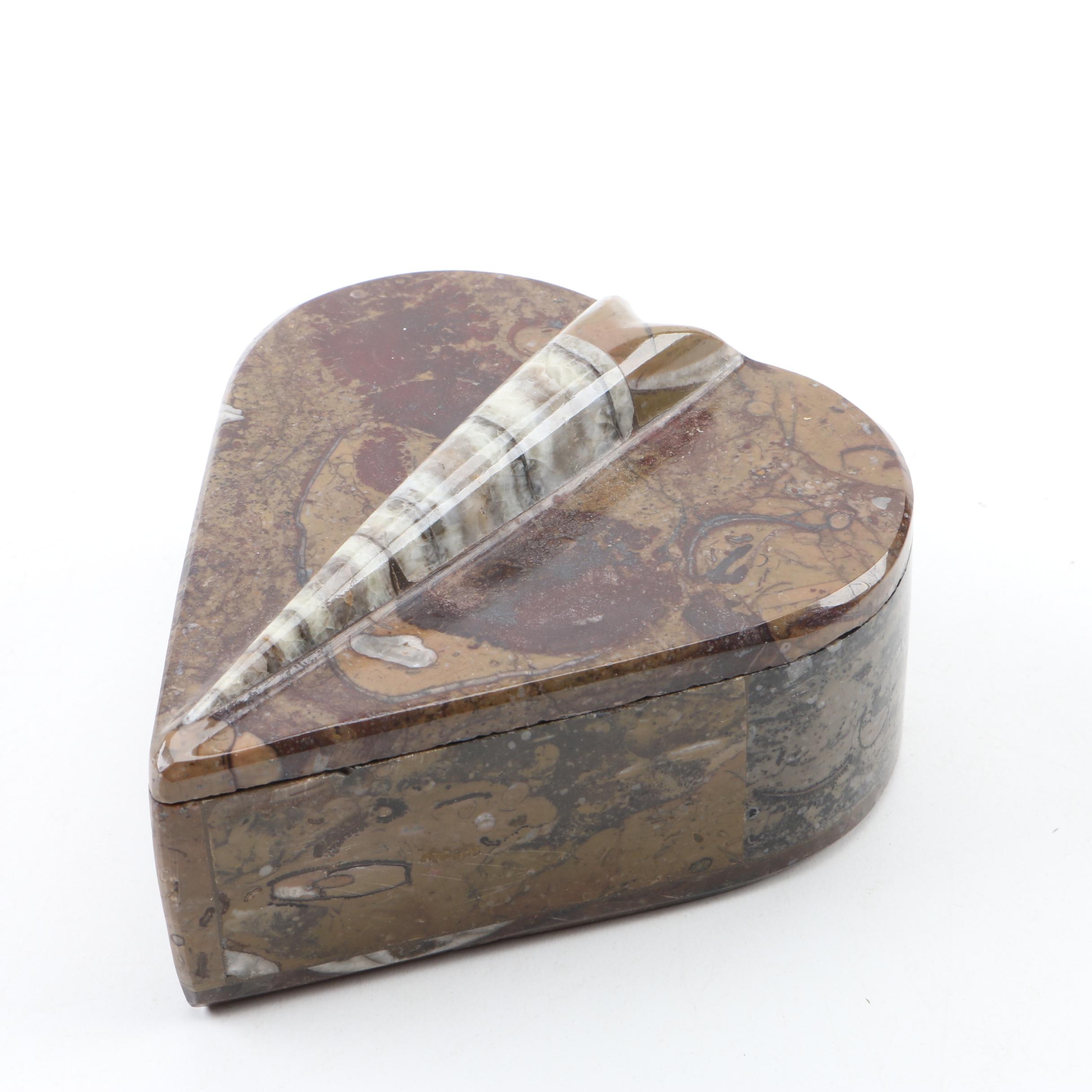 Fossiliferous Limestone Trinket Box