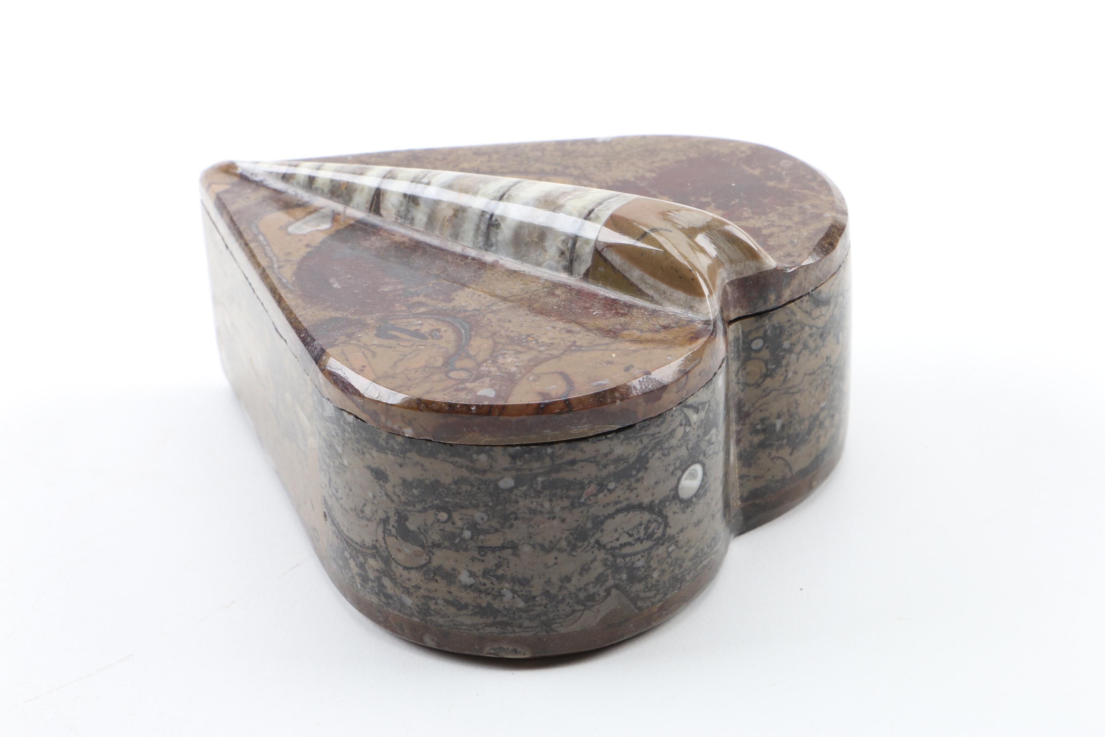 Fossiliferous Limestone Trinket Box