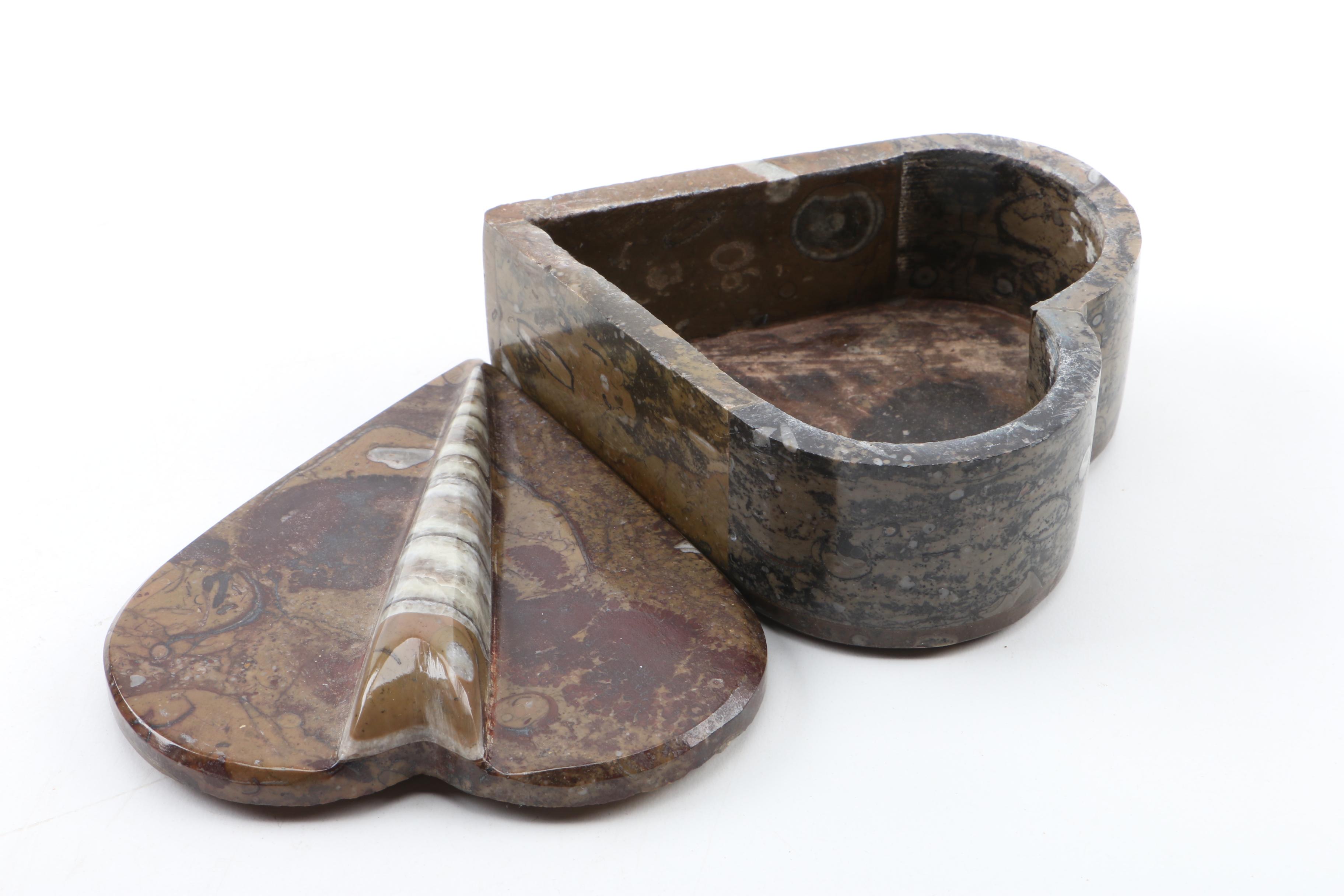 Fossiliferous Limestone Trinket Box