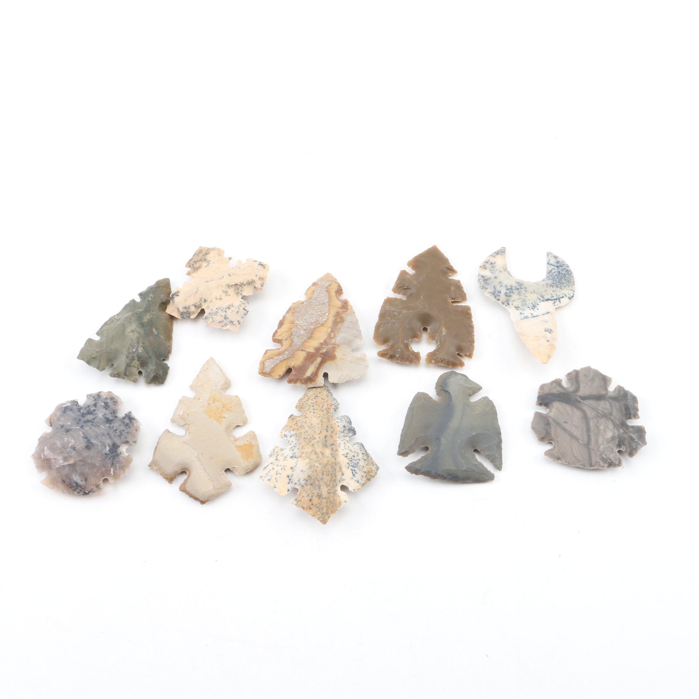 Carved Chert and Agate Specimens