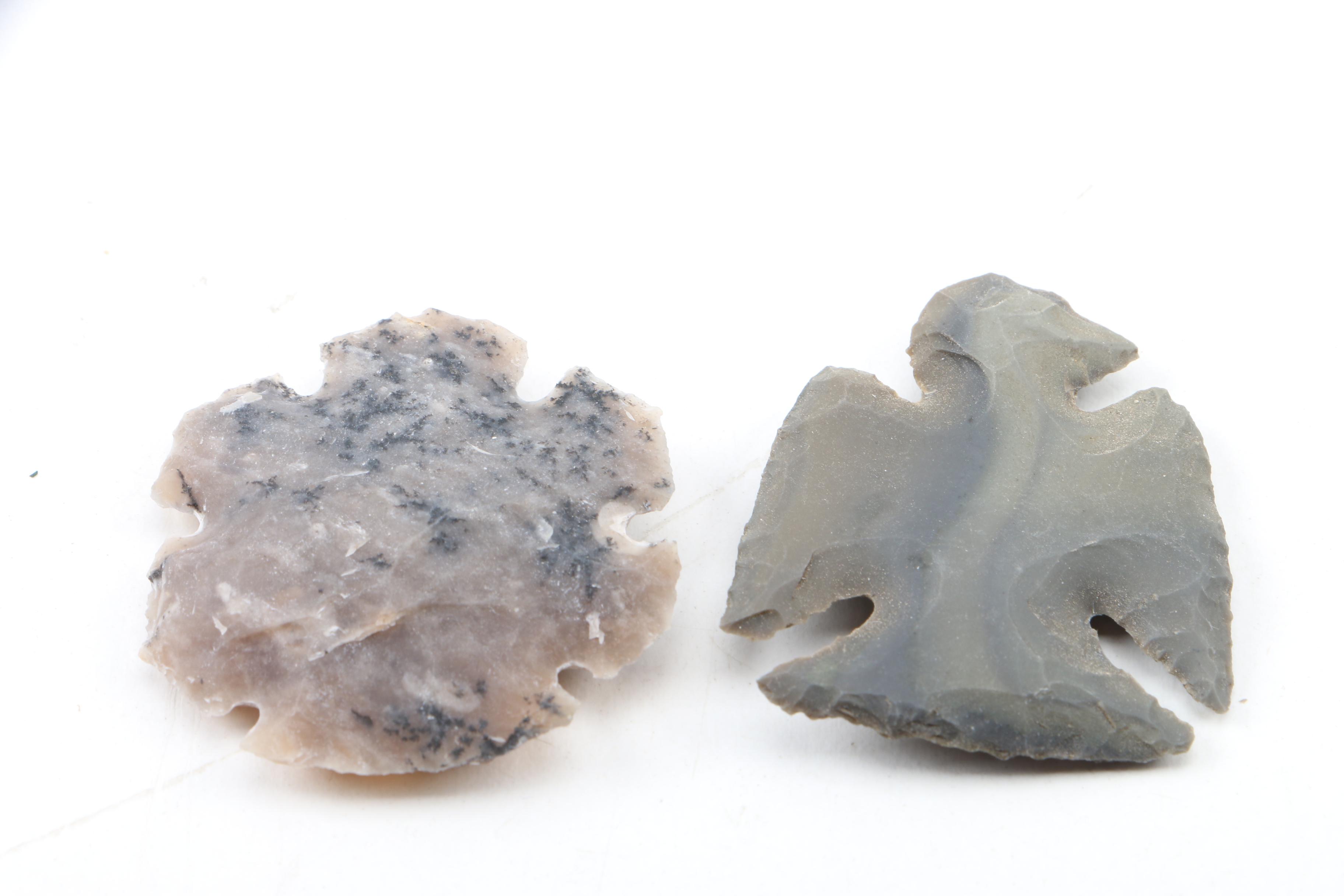 Carved Chert and Agate Specimens