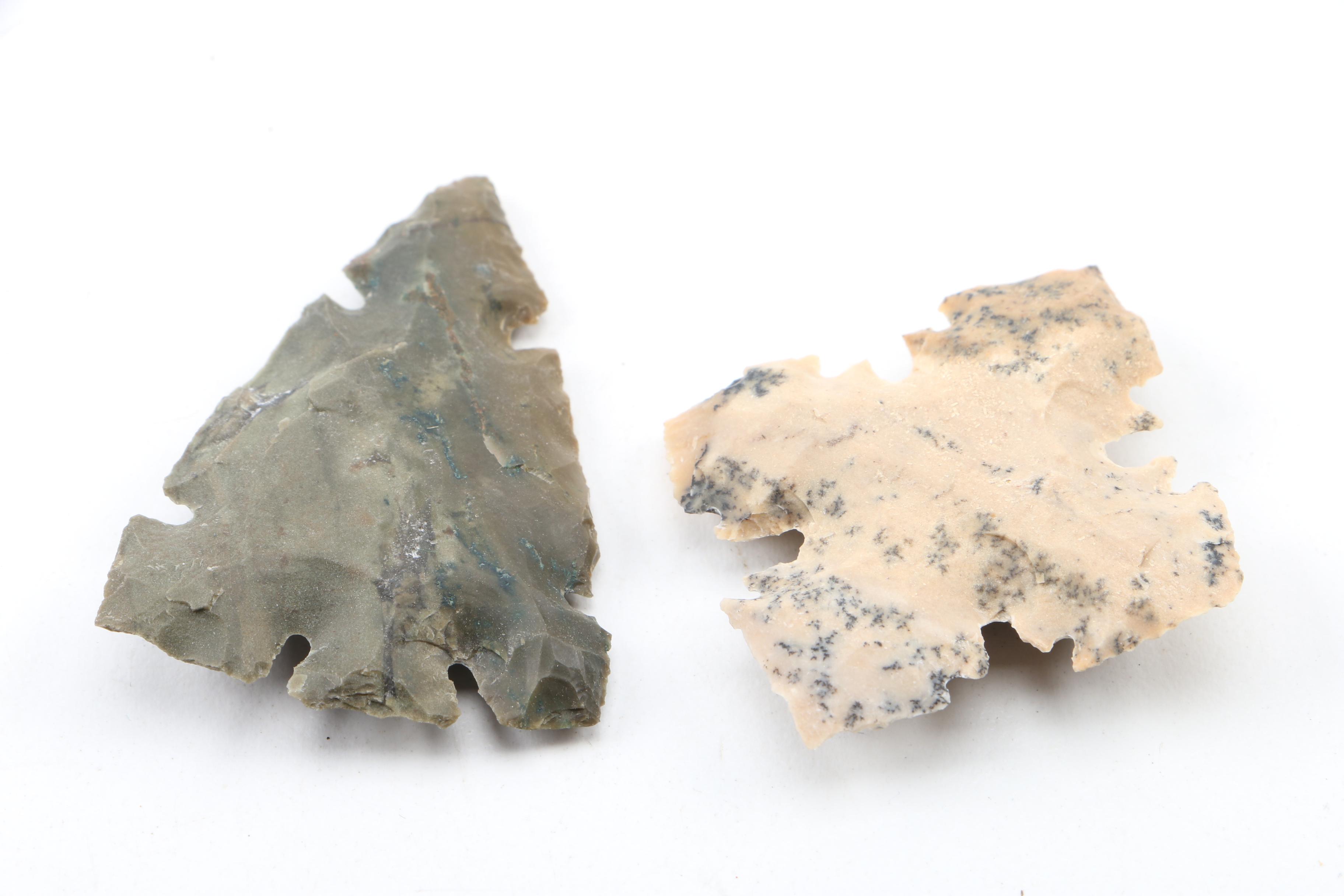 Carved Chert and Agate Specimens