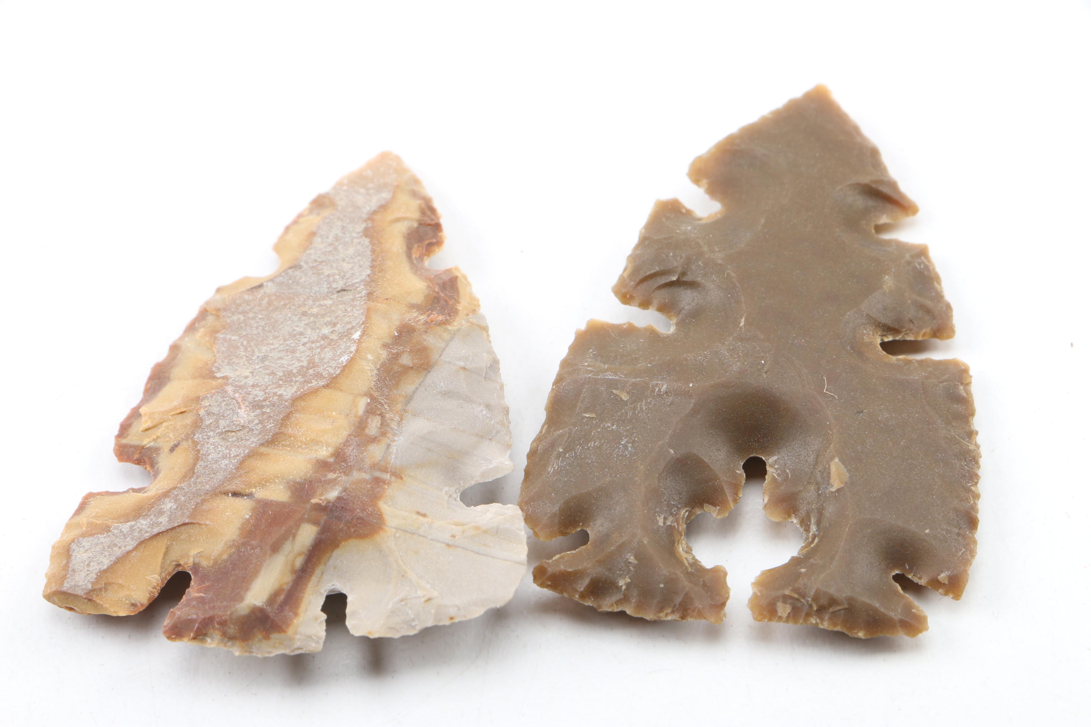 Carved Chert and Agate Specimens