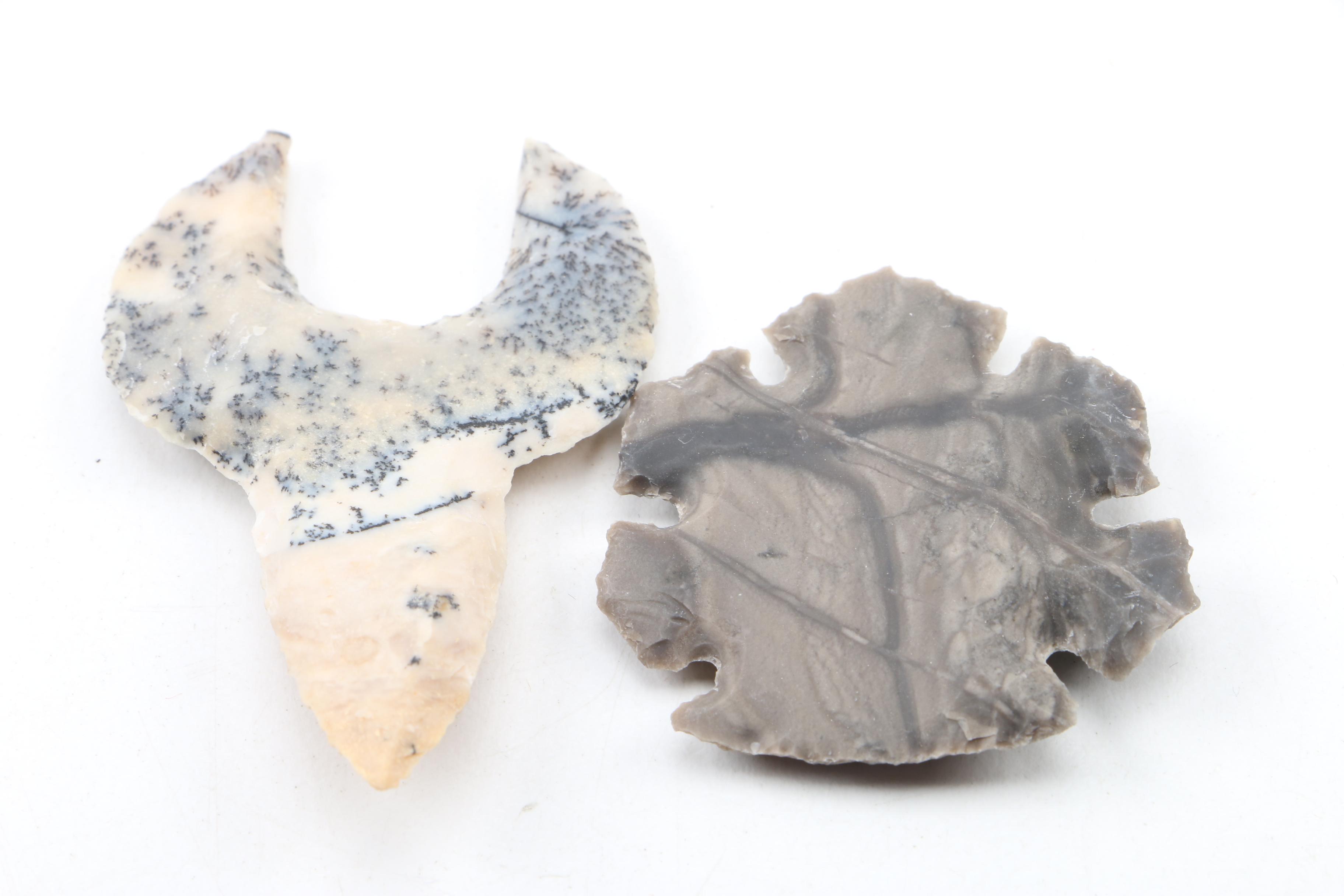 Carved Chert and Agate Specimens