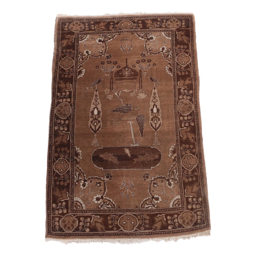 Hand-Knotted Pictorial Wool Area Rug