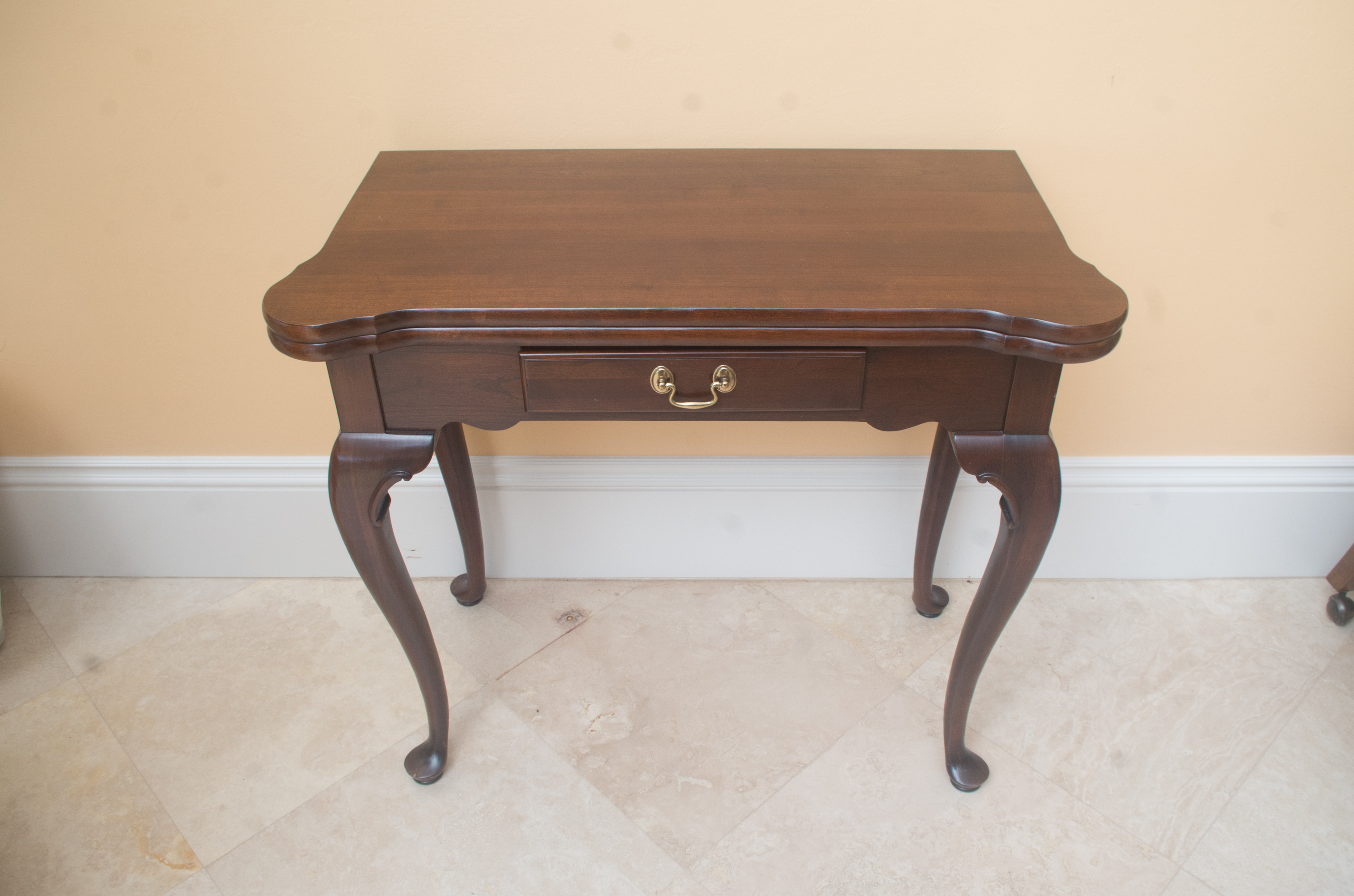 Queen Anne Style Game Table by Ethan Allen