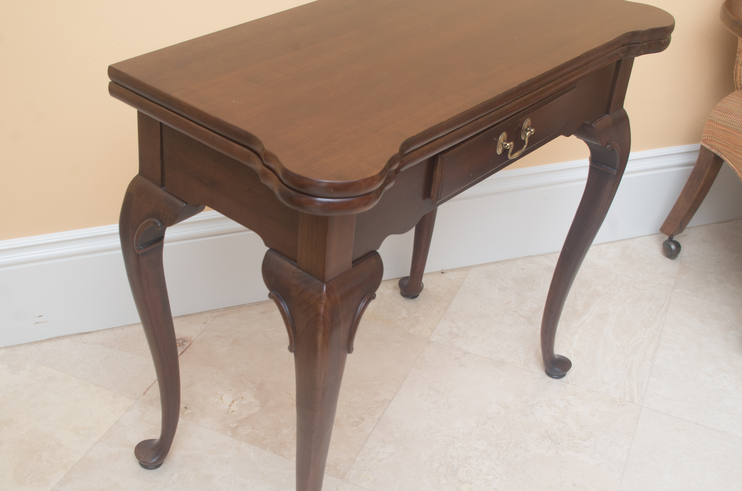 Queen Anne Style Game Table by Ethan Allen