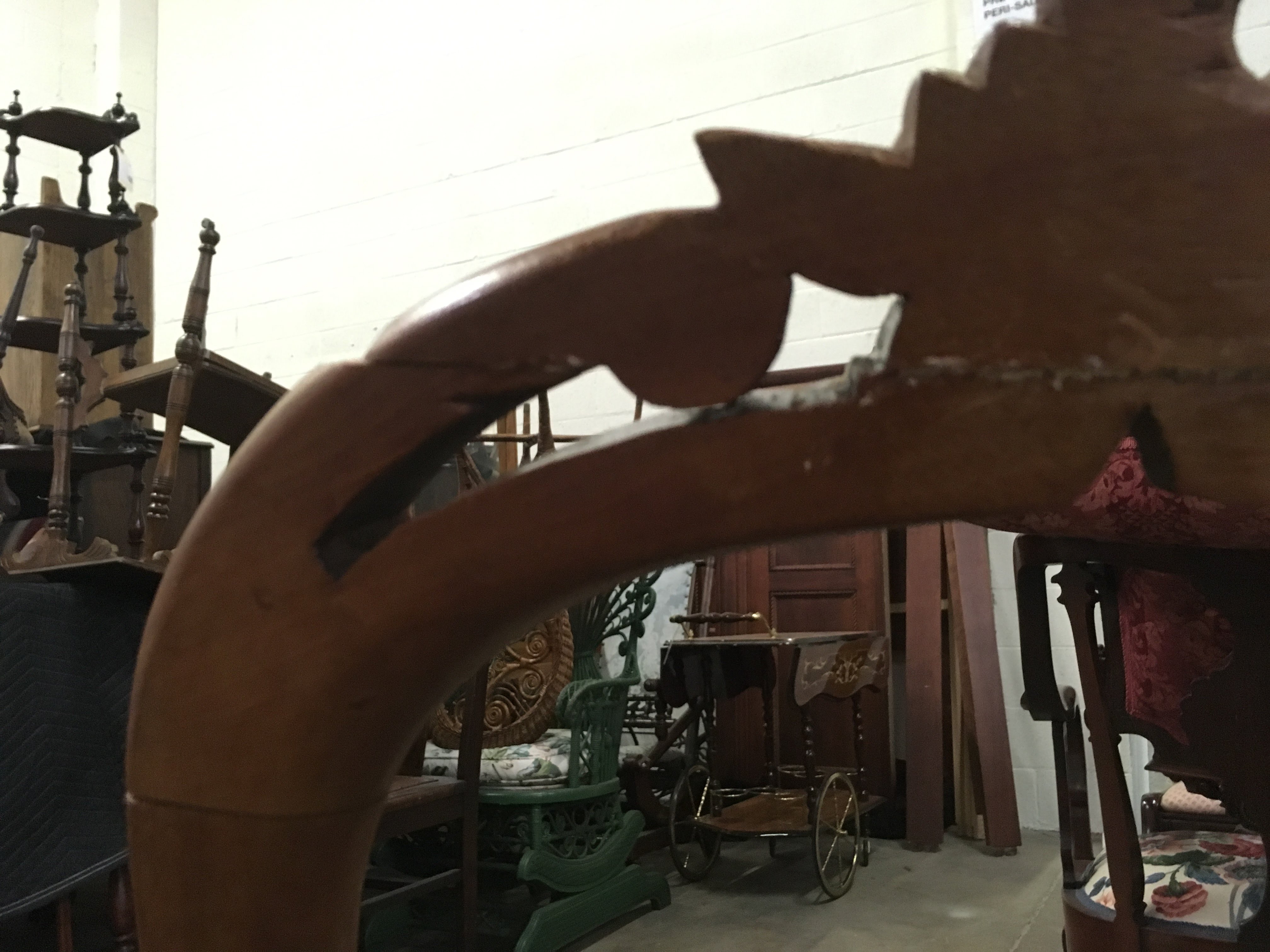 Victorian Carved Walnut Chair With Needlepoint Seat