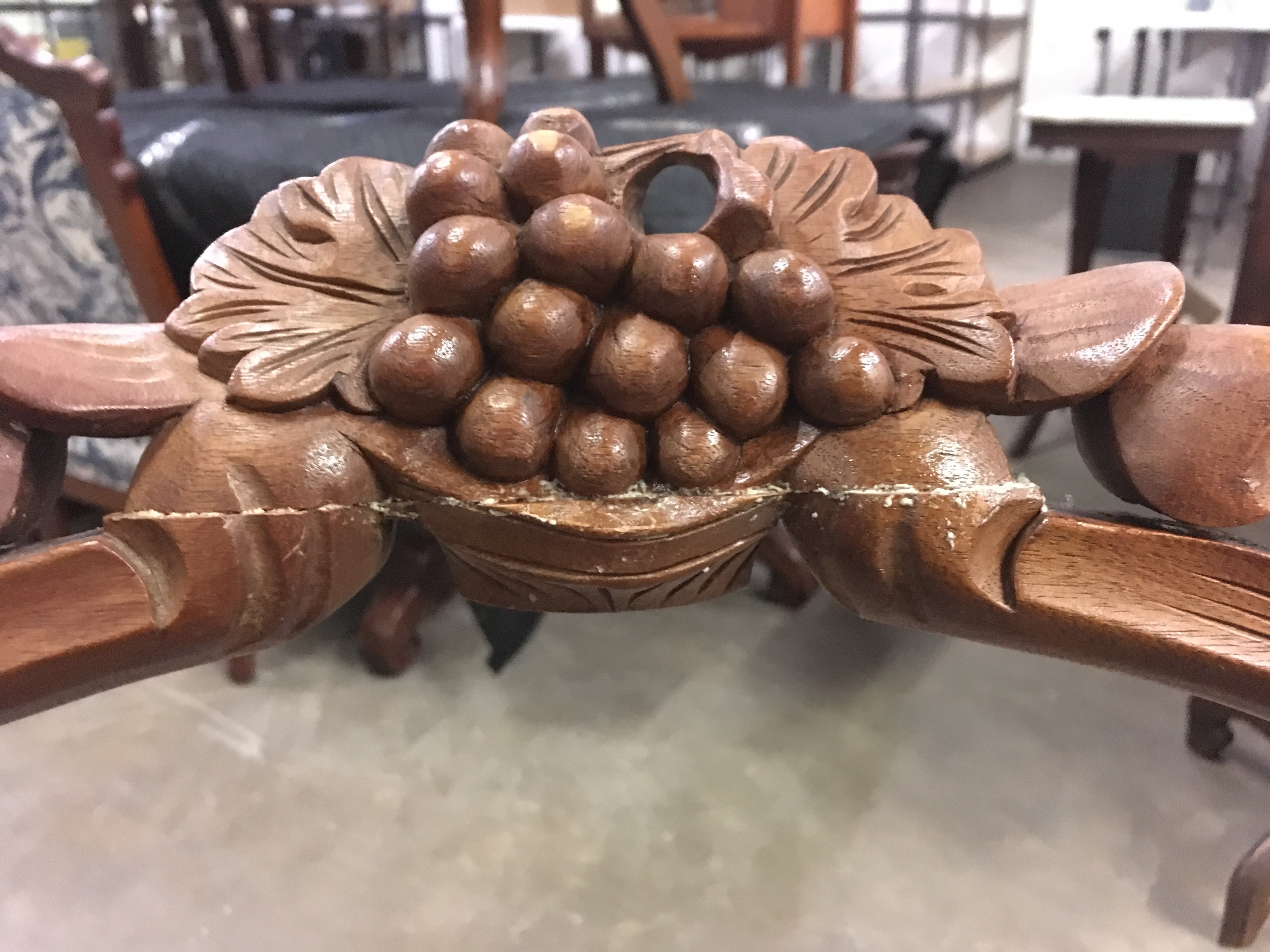 Victorian Carved Walnut Chair With Needlepoint Seat