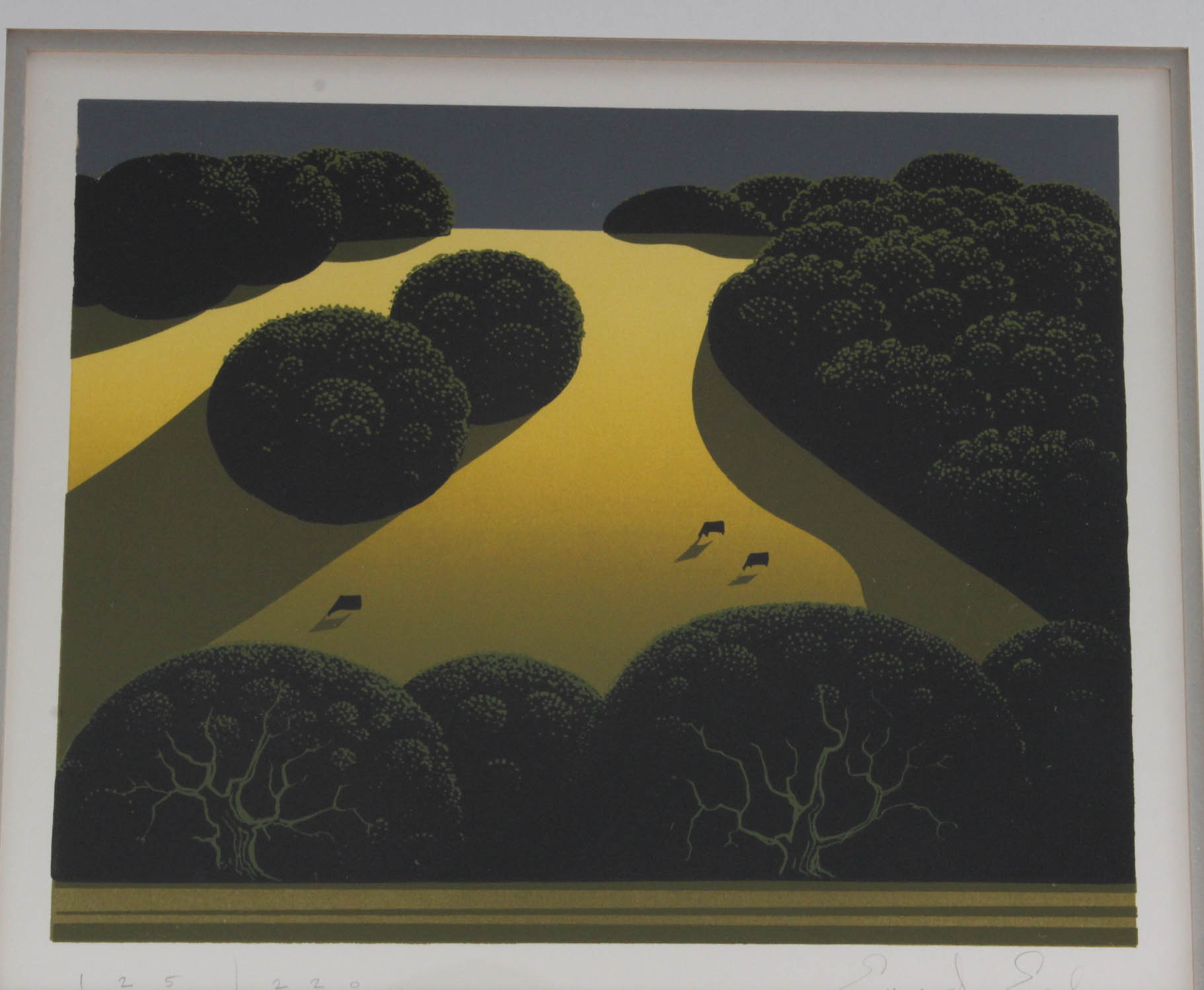 Eyvind Earle Serigraph "Valley" Series Landscape