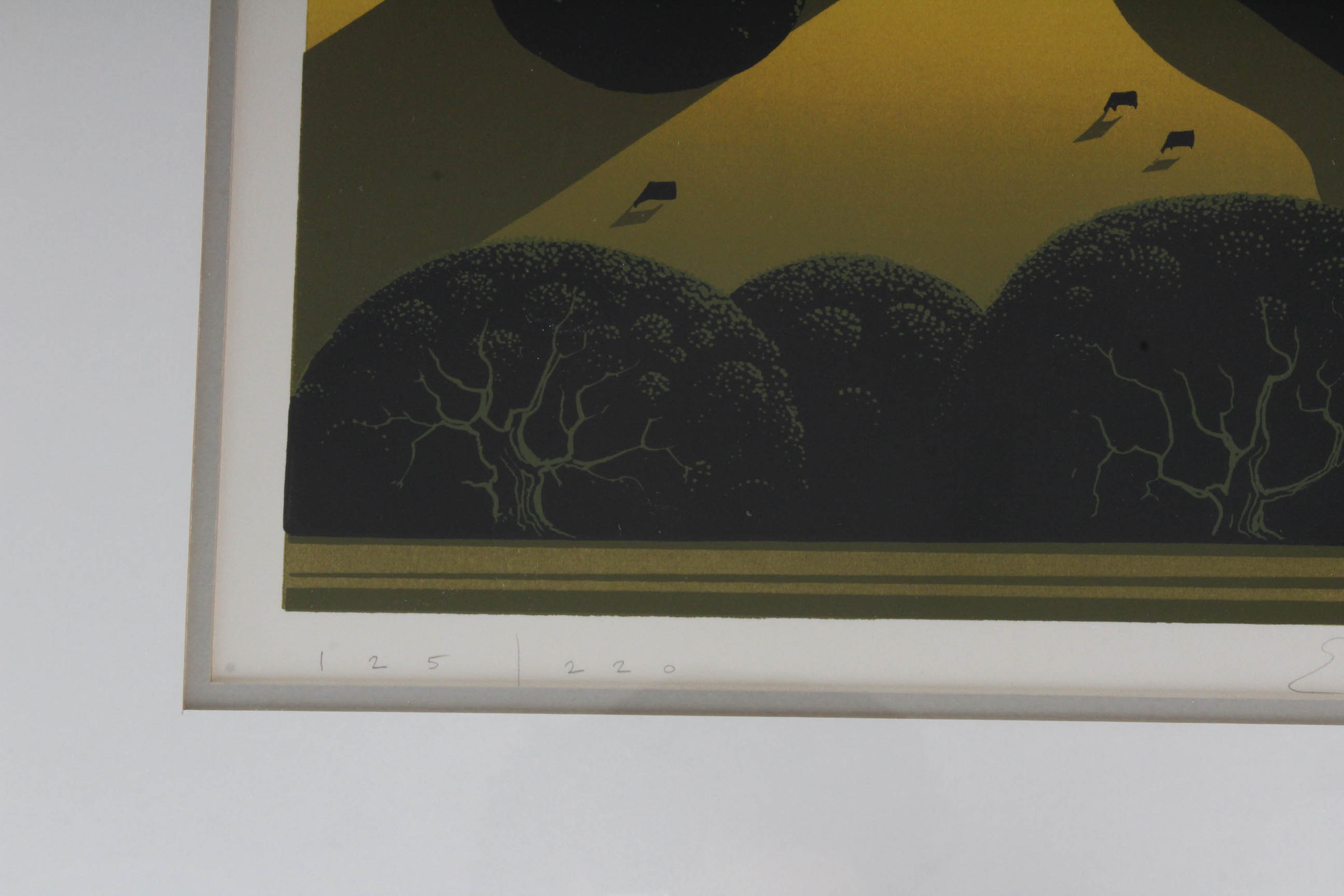 Eyvind Earle Serigraph "Valley" Series Landscape