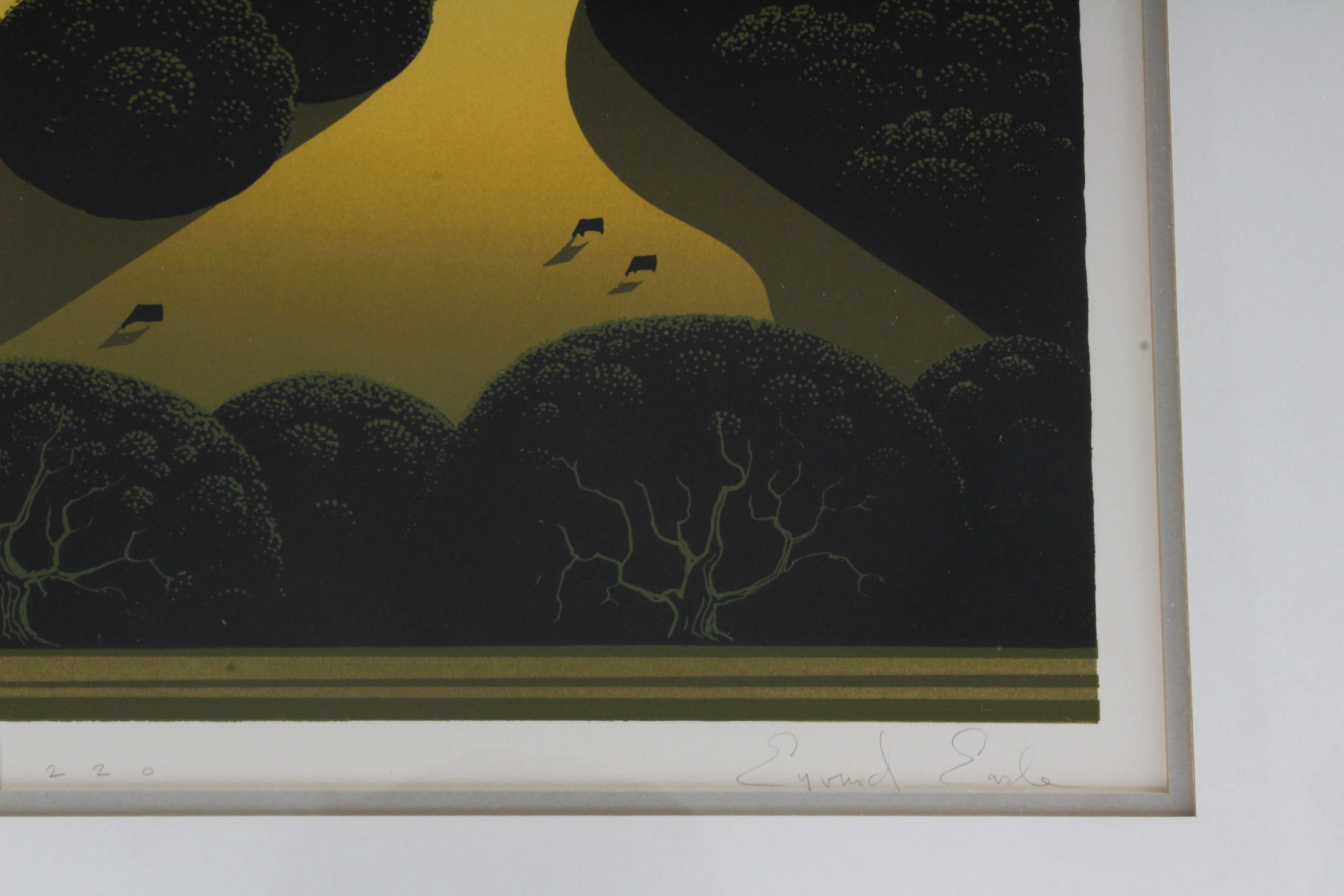 Eyvind Earle Serigraph "Valley" Series Landscape