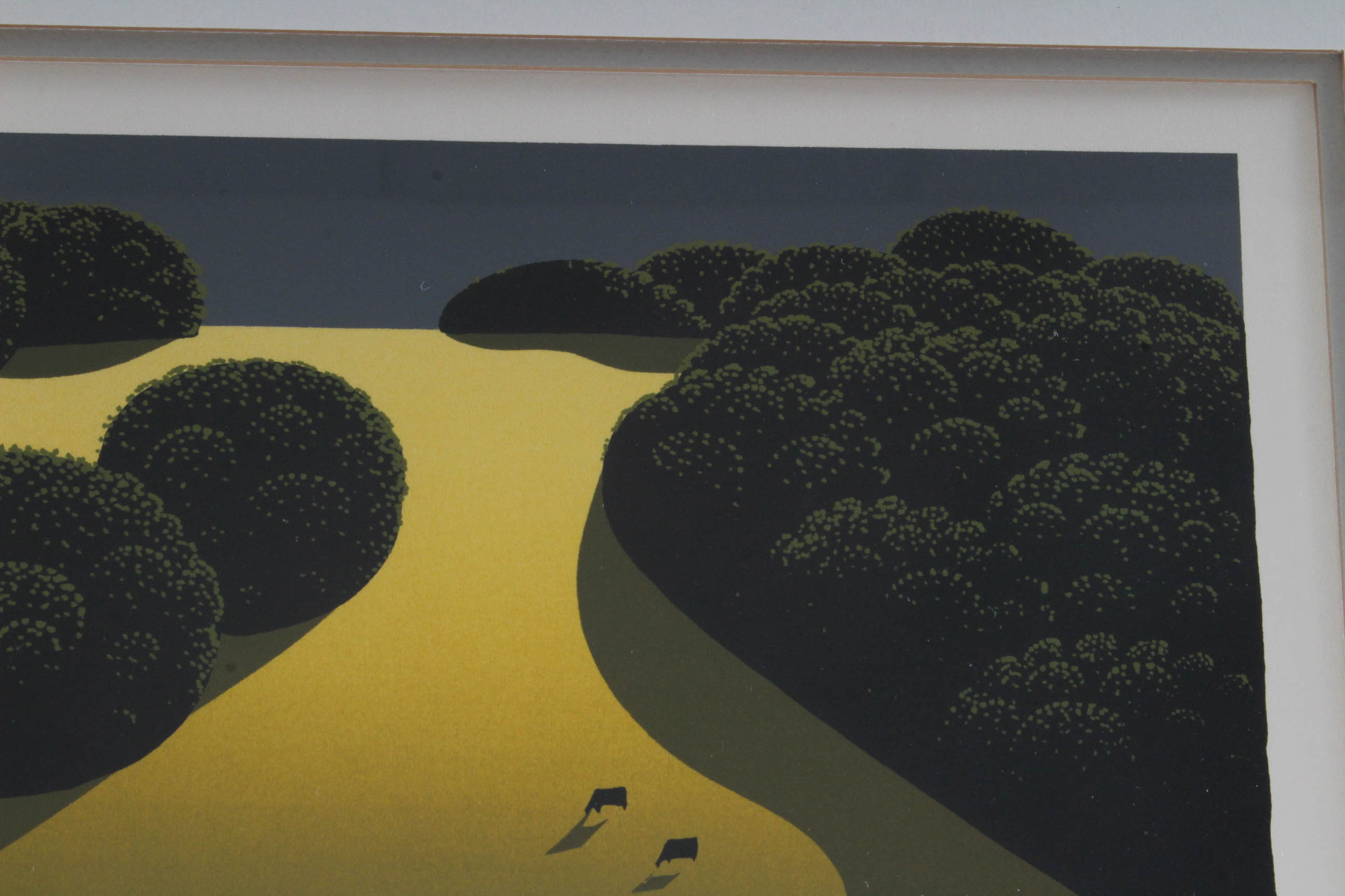 Eyvind Earle Serigraph "Valley" Series Landscape
