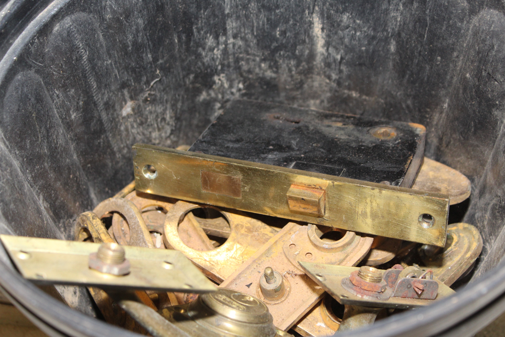 Vintage Wood Nail Bin