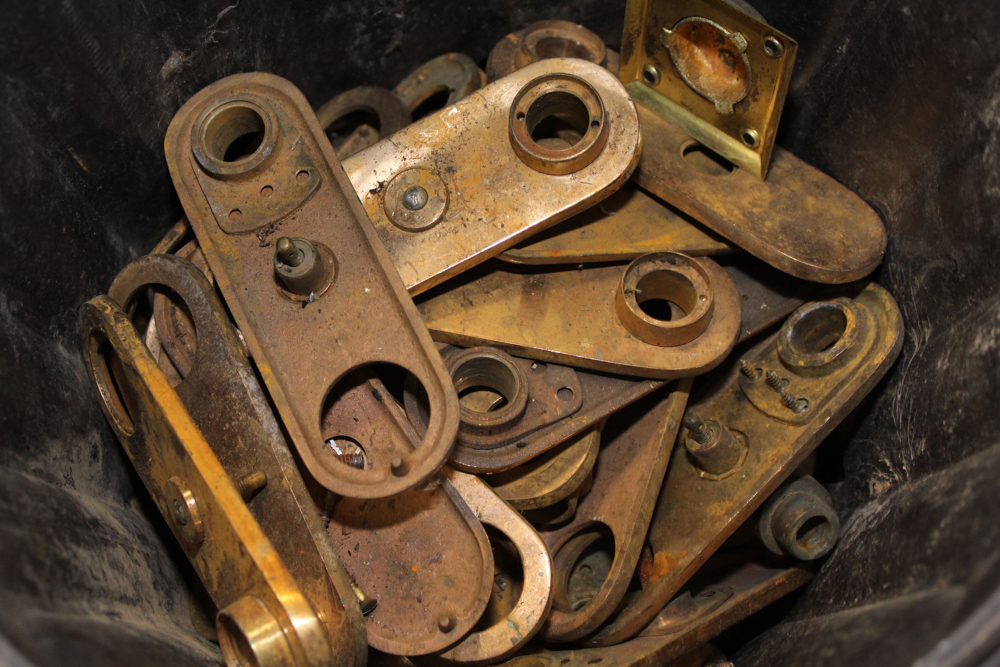Vintage Wood Nail Bin