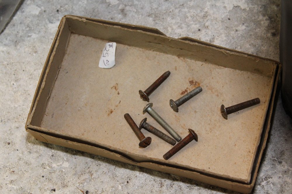 Vintage Wood Nail Bin