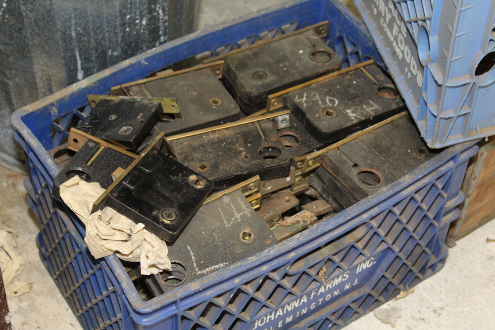 Vintage Wood Nail Bin