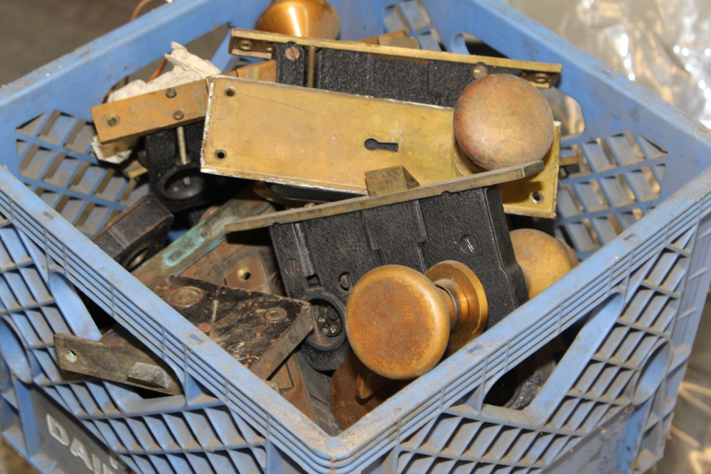 Vintage Wood Nail Bin