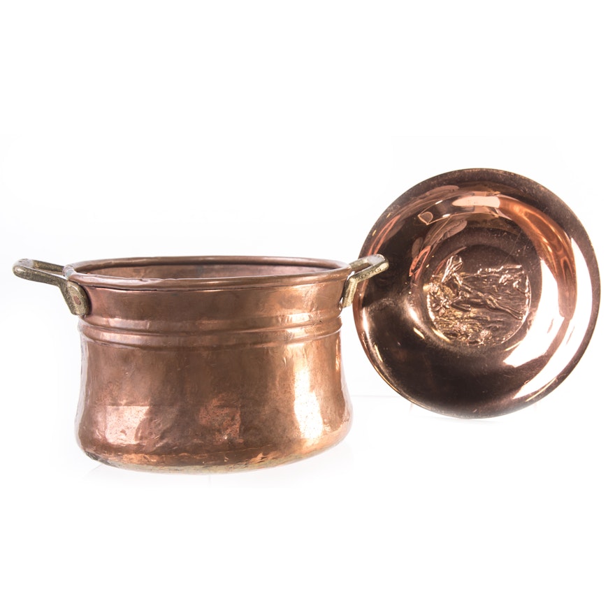 Turkish Copper Pot and Wall Plate