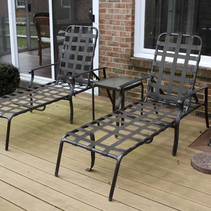 Outdoor Lounge Chairs and Table