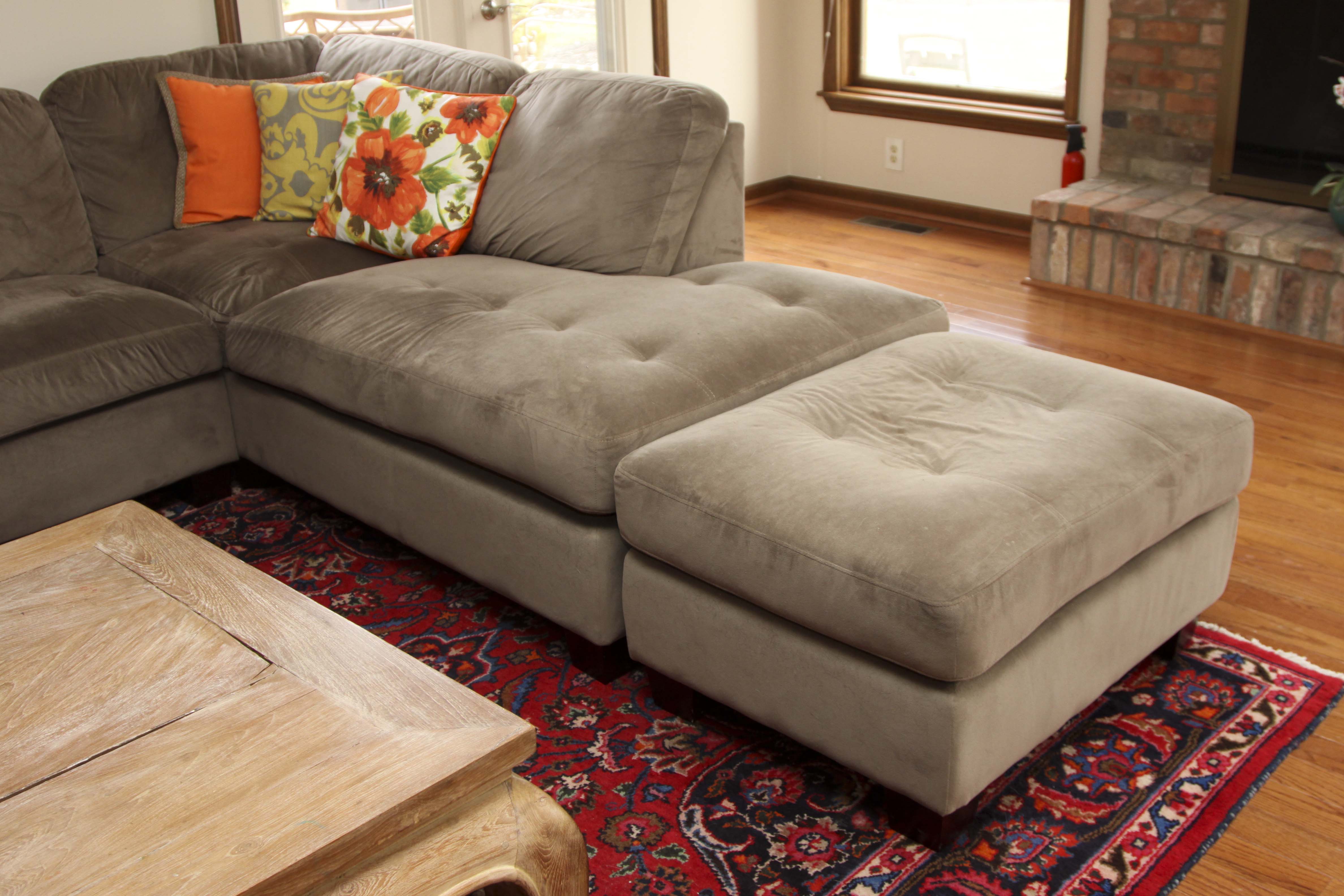 Sectional Sofa with Matching Ottoman