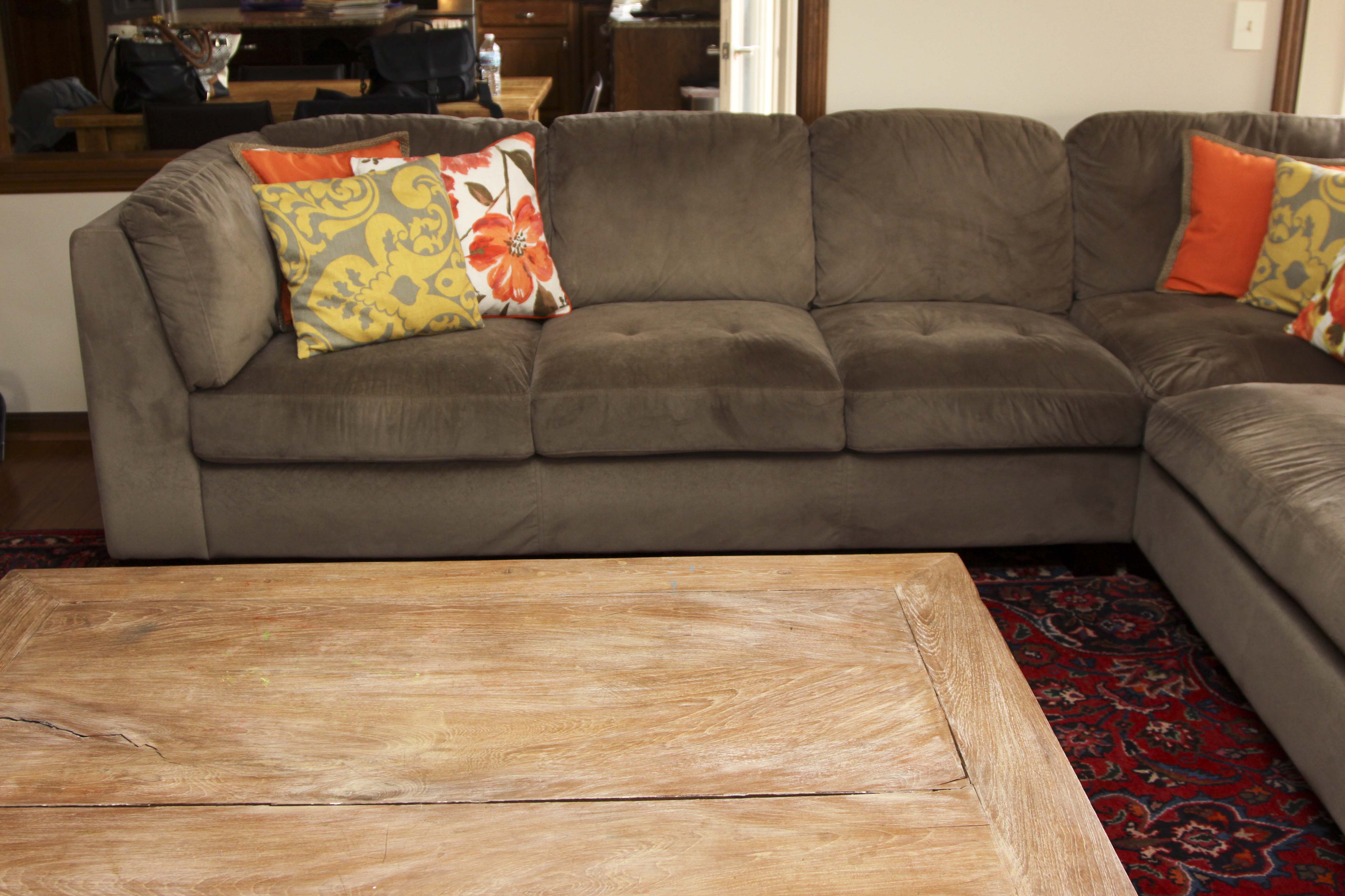 Sectional Sofa with Matching Ottoman