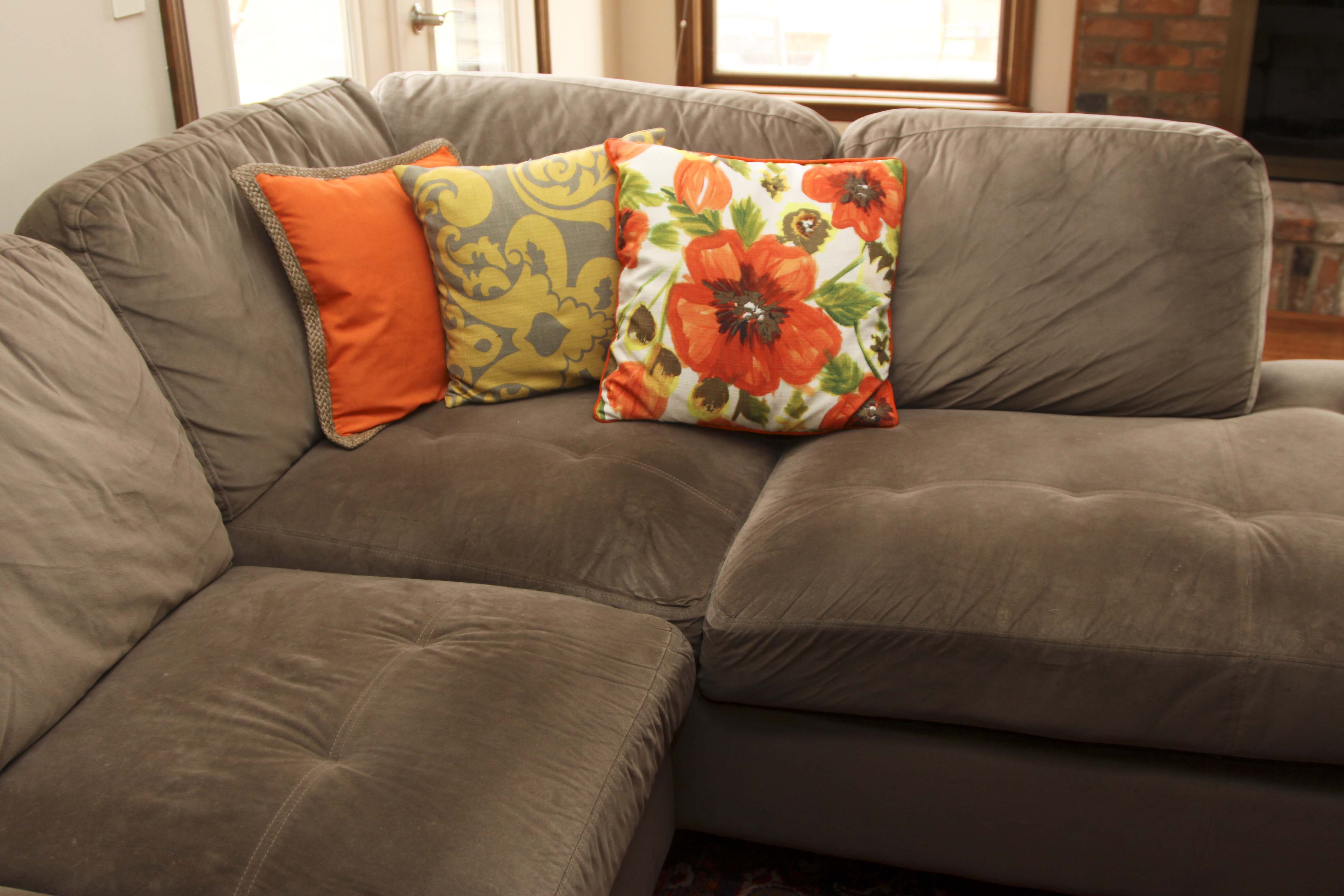 Sectional Sofa with Matching Ottoman