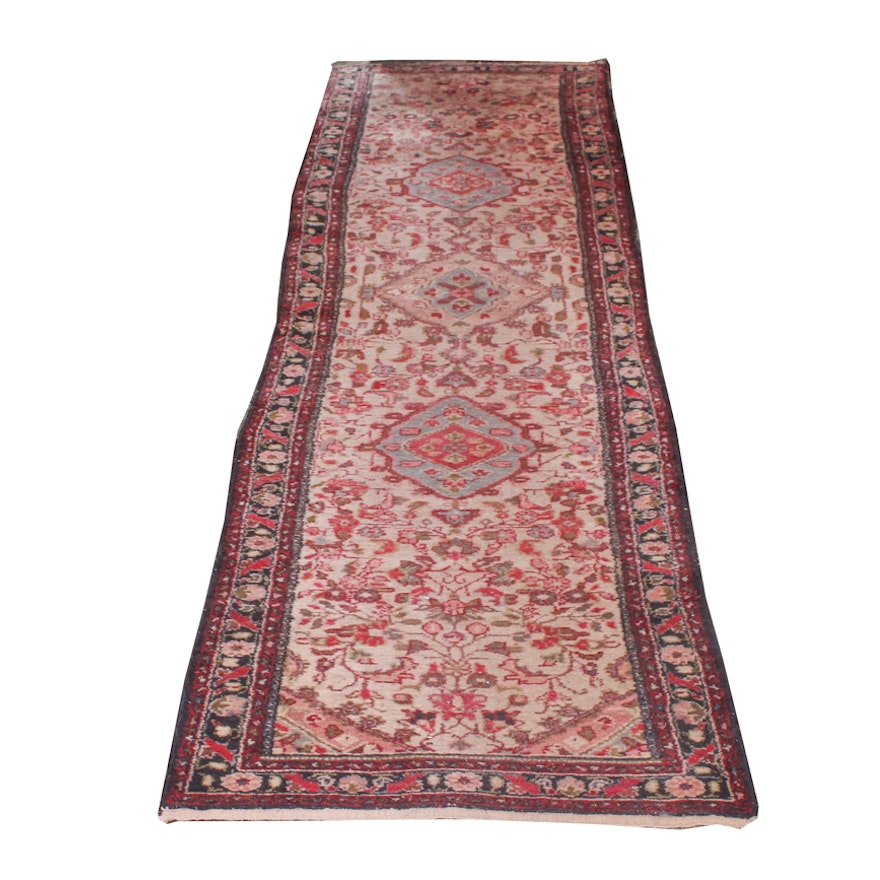 Hand-Knotted Kurdish Wool Runner Rug