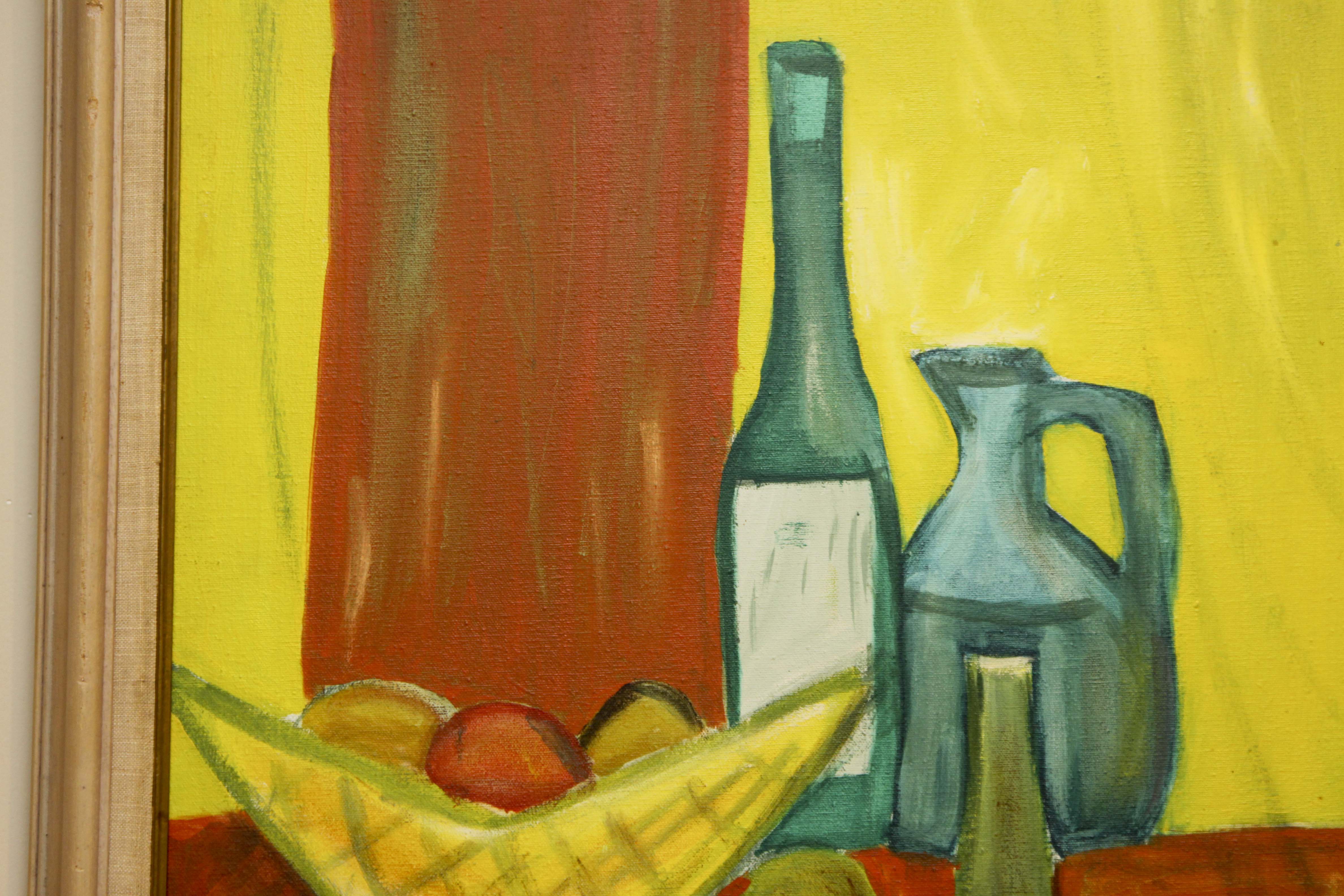 Framed Still Life Acrylic Painting
