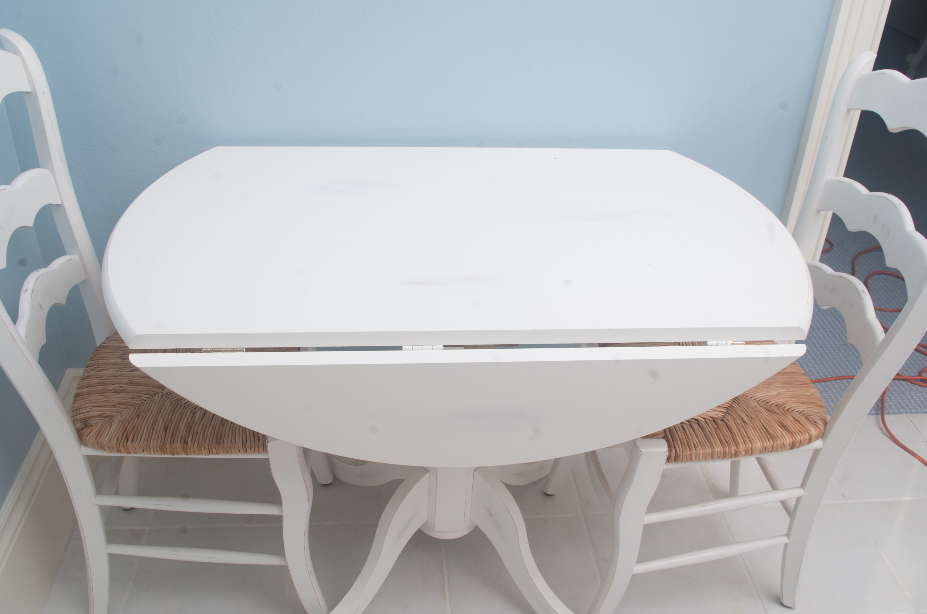 French Country Style Breakfast Table with Pair of Chairs