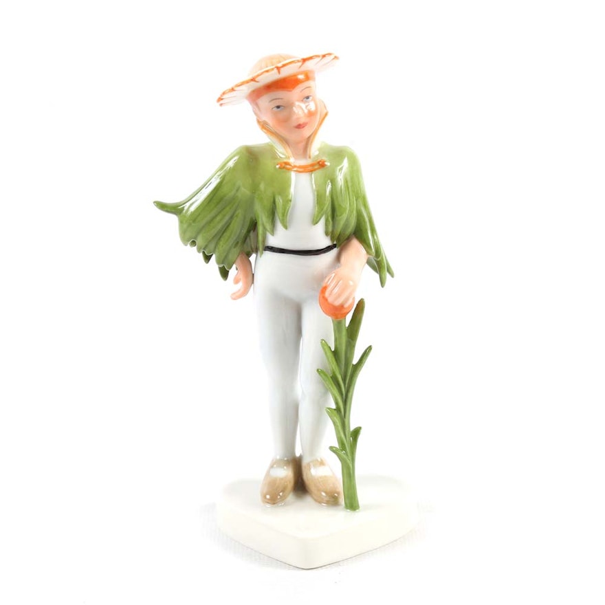 Royal Copenhagen "Flower Boy" Porcelain Figurine
