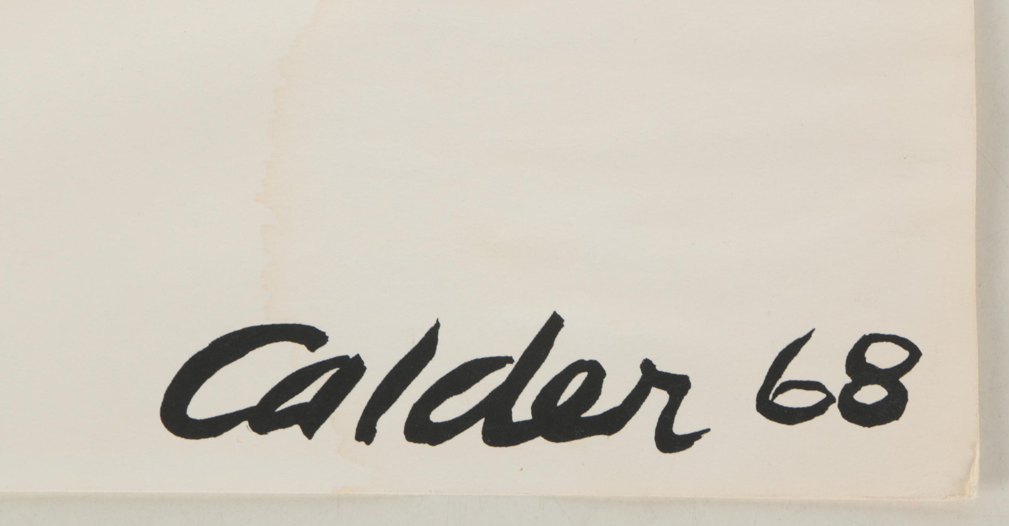 Alexander Calder Lithograph on Paper "Red Sun"