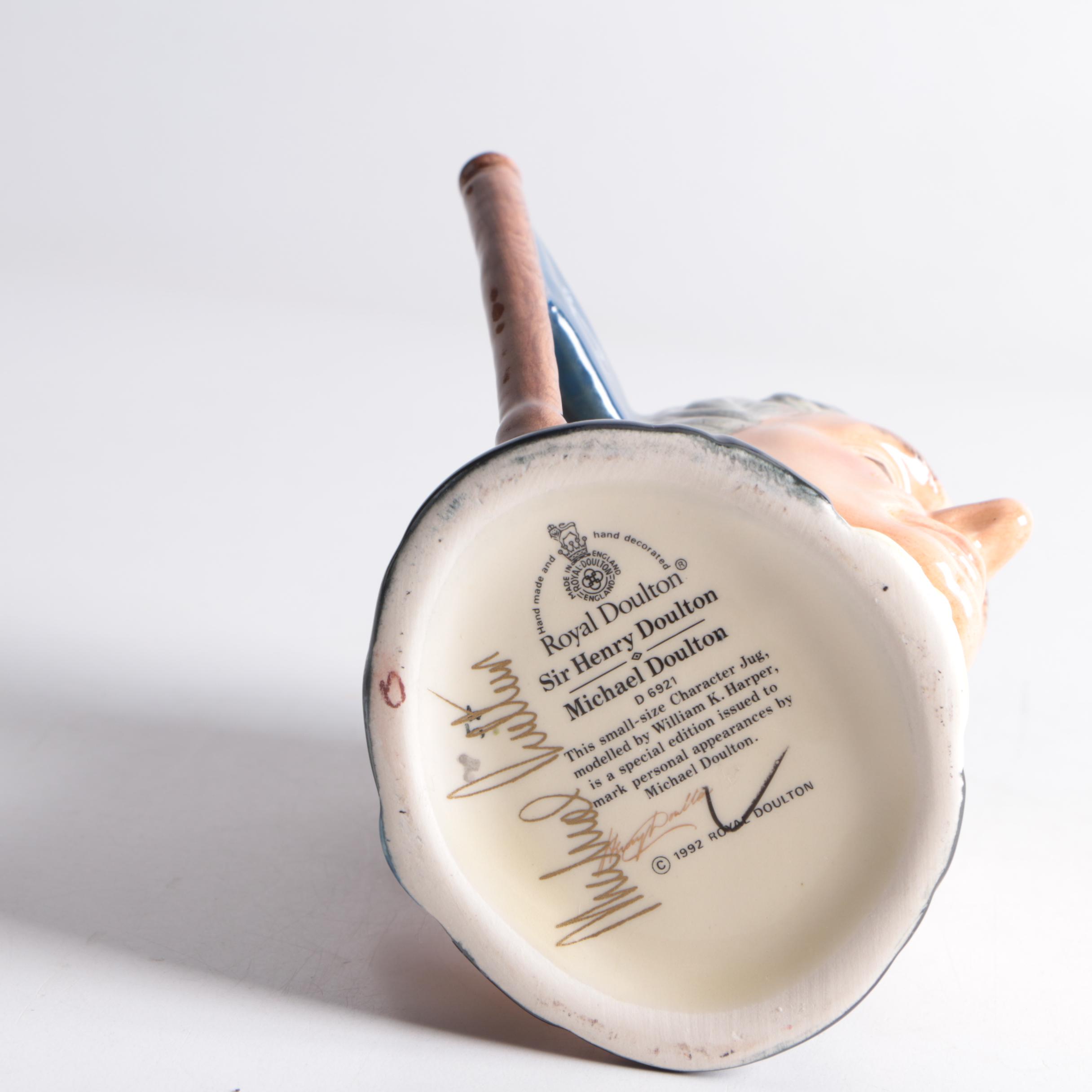 Royal Doulton "Sir Henry Doulton - Michael Doulton" Signed Character Jug