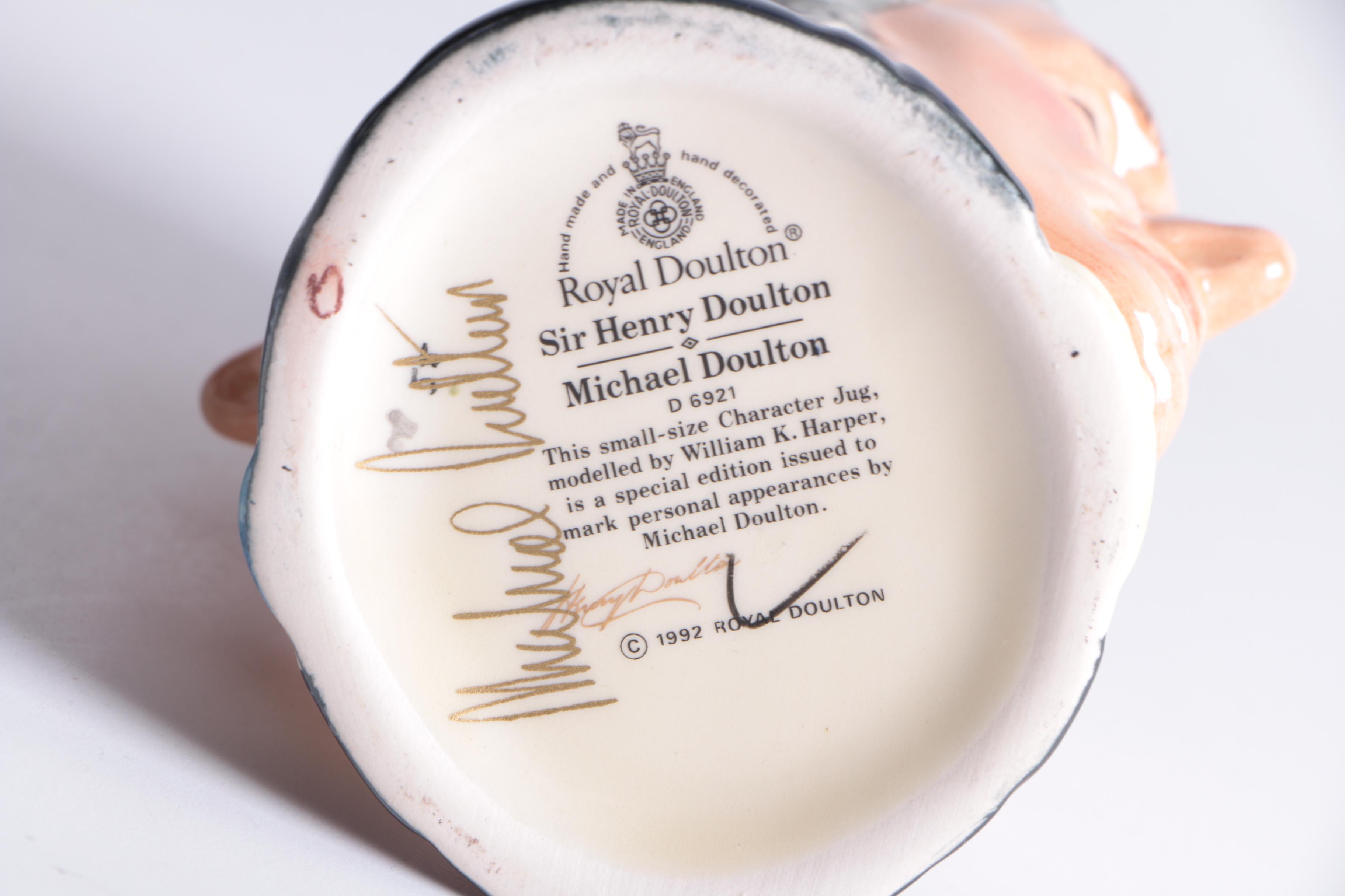 Royal Doulton "Sir Henry Doulton - Michael Doulton" Signed Character Jug